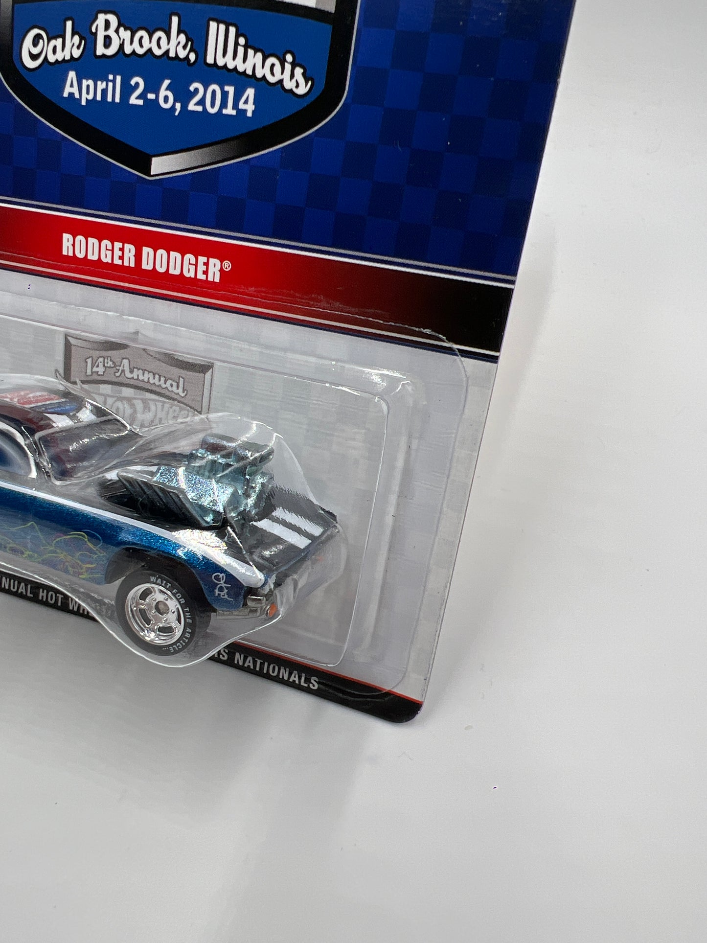 2014 Hot Wheels 14th Annual Collectors Nationals 1029/2000 Rodger Dodger Blue W/Protector