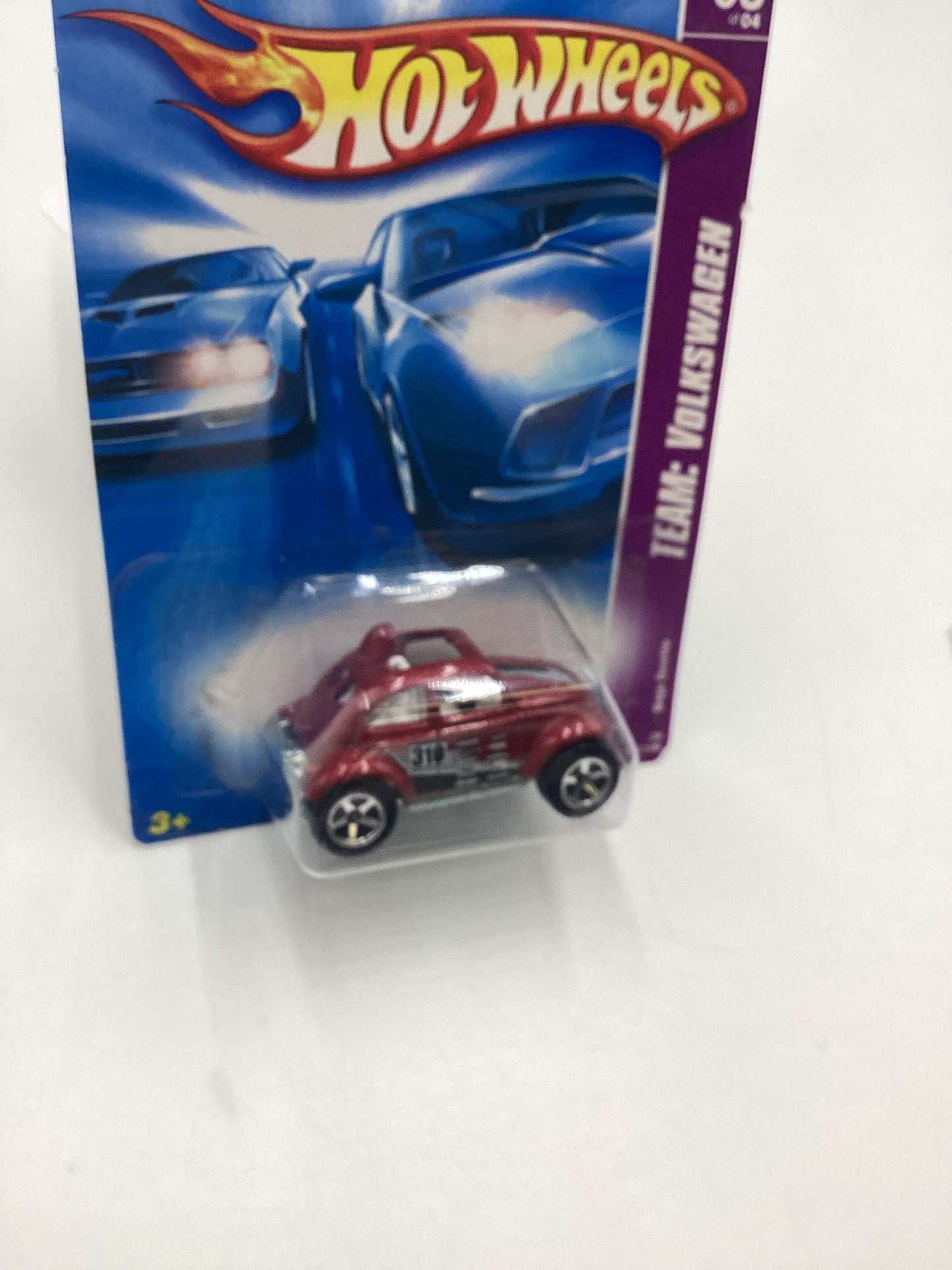 2008 Hot Wheels HW Team Volkswagen #131 Baja Beetle Red 97D