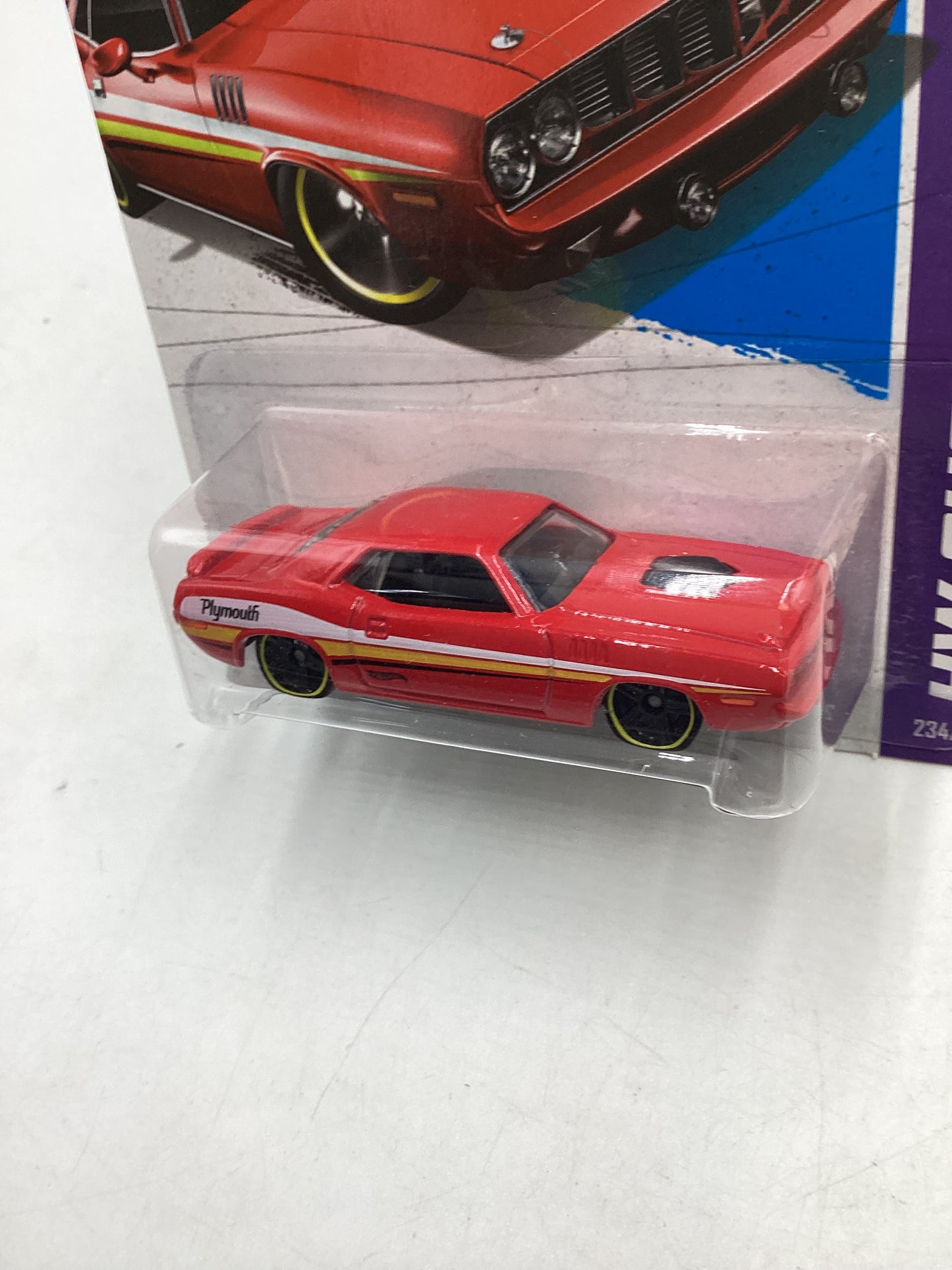 2013 Hot Wheels #234 71 Hemi Cuda Red 41B