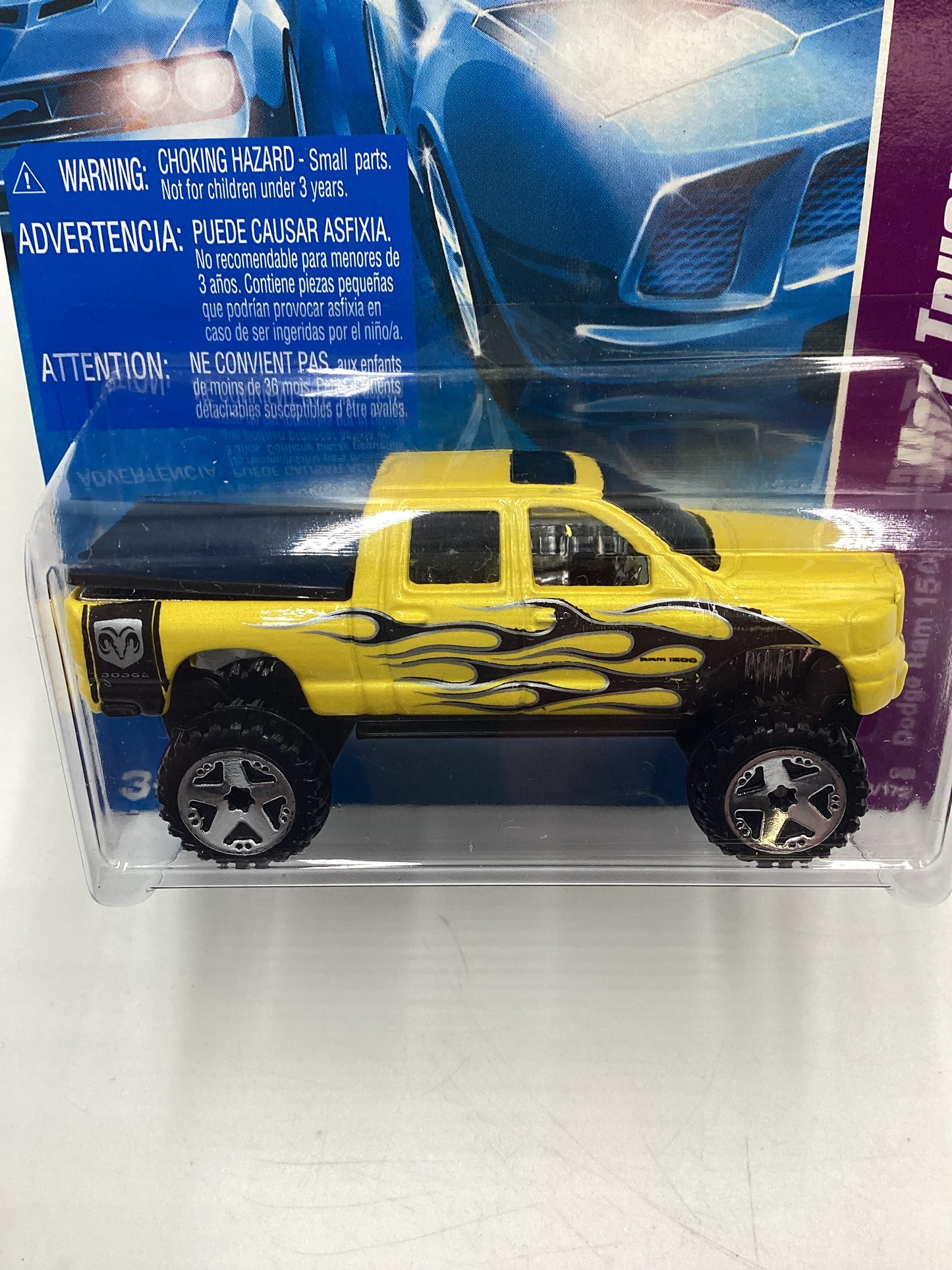 2008 Hot Wheels HW Team: Hot Trucks #138 Dodge Ram 1500 Yellow International Card 40A