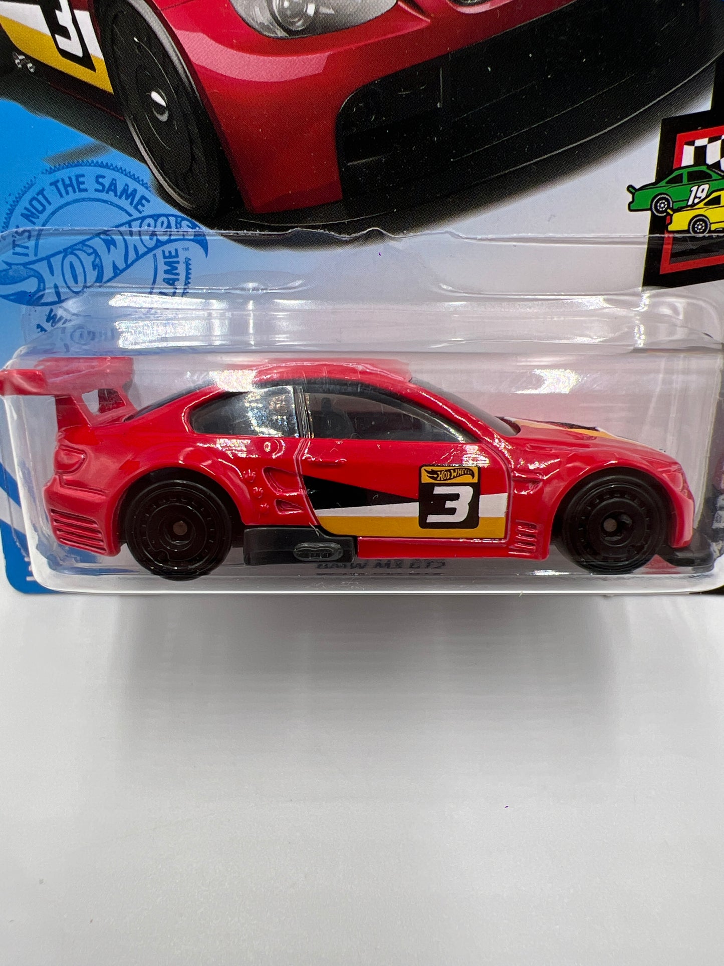 2021 Hot Wheels HW Race Day #57 BMW M3 GT2 Red J-Hook Crease 109C