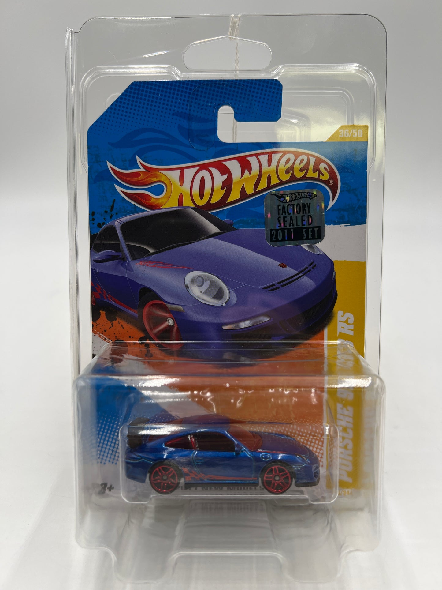 2011 Hot Wheels Factory Sealed New Models #36 Porsche 911 GT3 RS Blue W/Protector