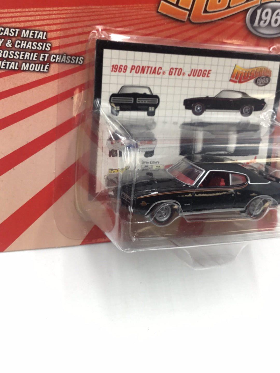 Johnny lightning muscle cars 1969 Pontiac GTO Black redline tires 210E