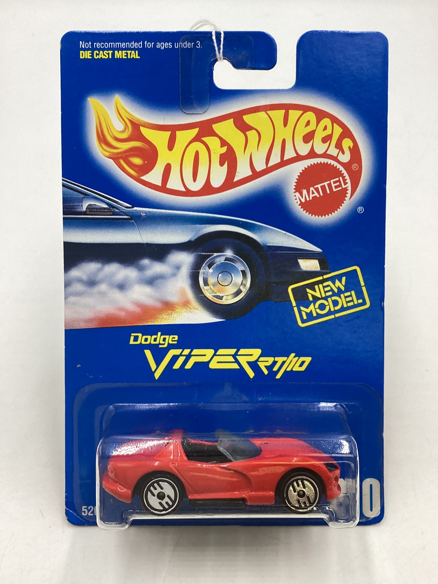 Hot Wheels New Model Blue Card Collector No. 210 Dodge Viper R/T 10 Red UH Chrome Wheels 240E