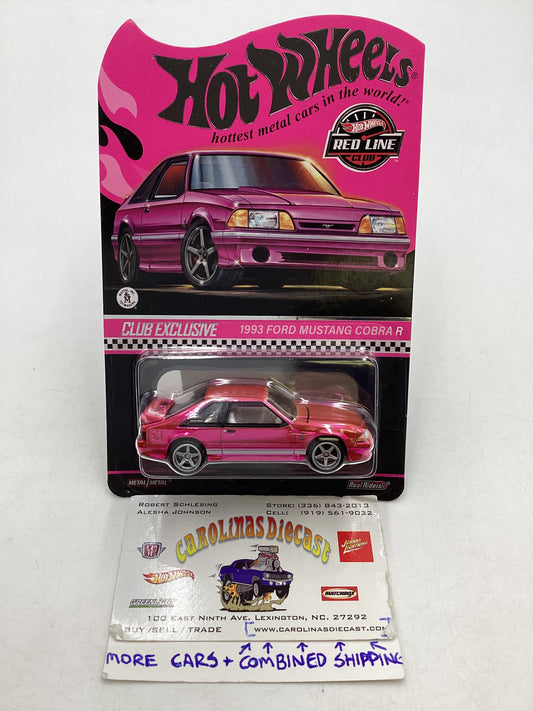 2024 Hot Wheels RLC Club Exclusive Pink 1993 Ford Mustang Cobra with protector