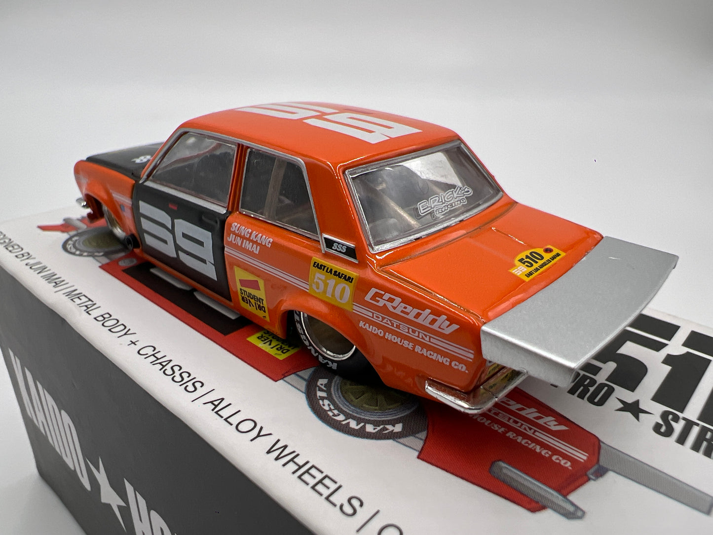 Mini GT Kaido House #004 Datsun 510 Pro Street Orange