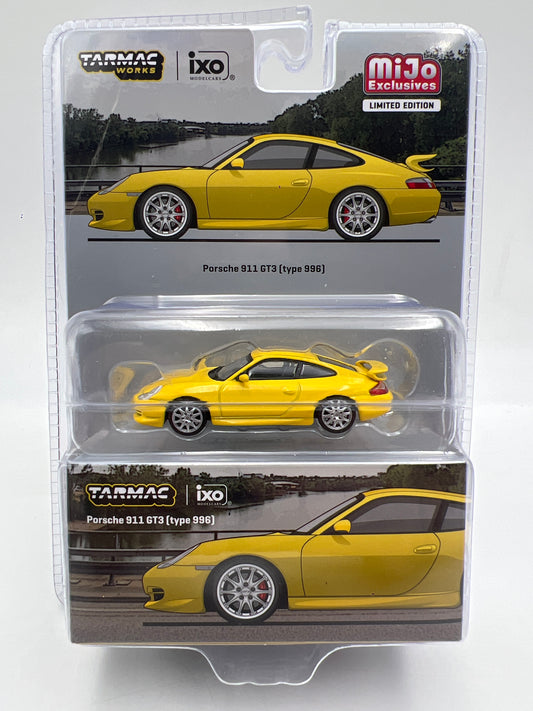 Tarmac Works x IXO Models Mijo Exclusives Porsche 911 GT3 Type 996 Yellow