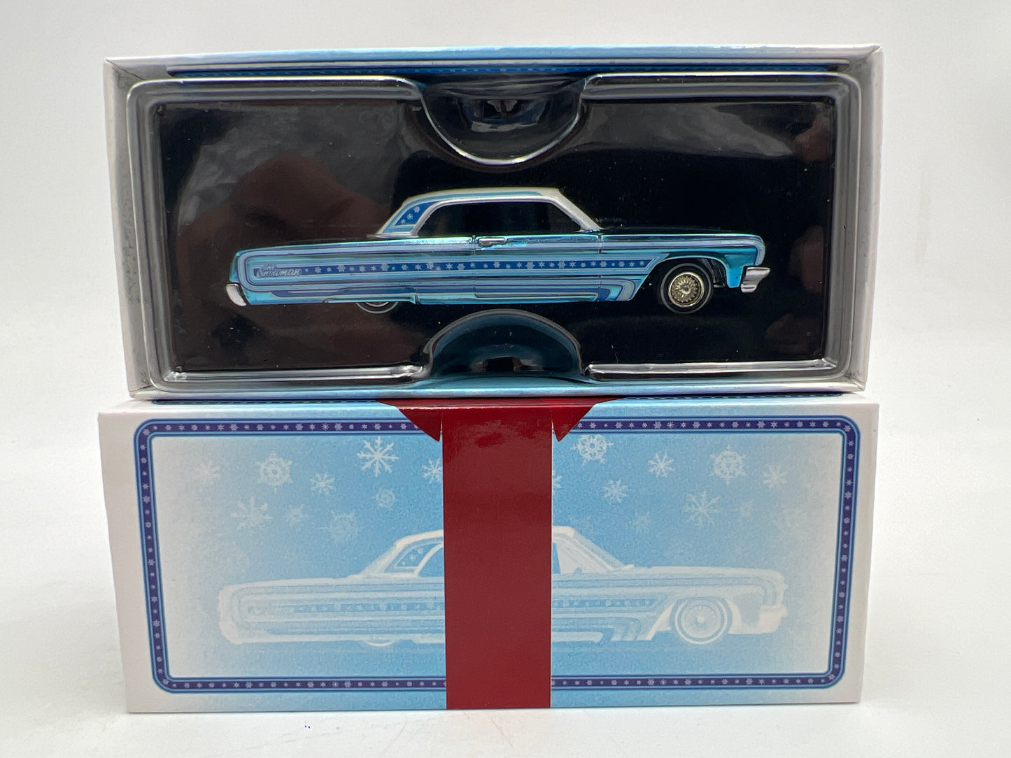 2021 Hot Wheels RLC #3424/30000 64 Chevrolet Impala Snowman Light Blue