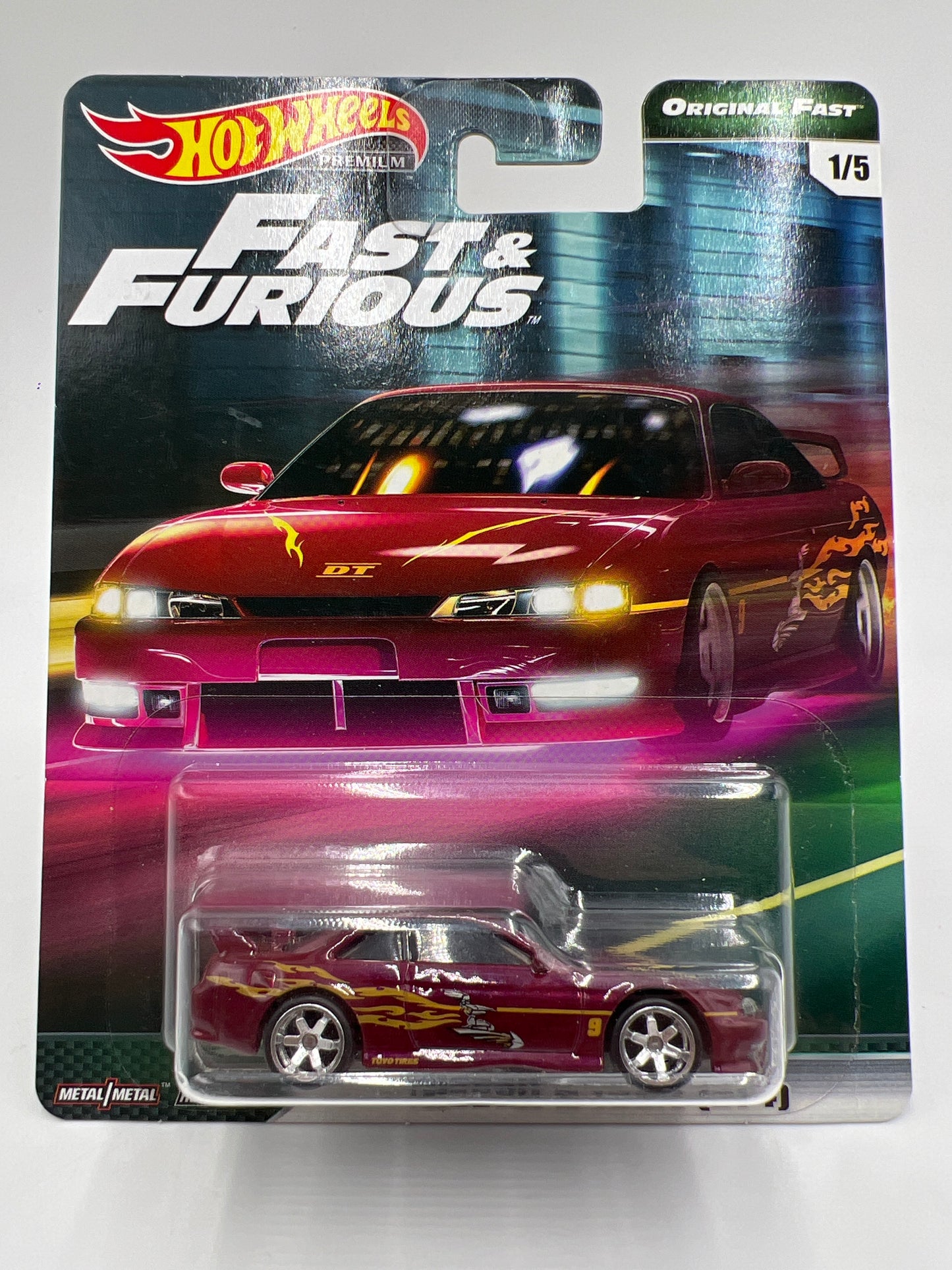 Hot Wheels Premium Fast & Furious Original Fast #1 Nissan 240SX S14 W/Protector