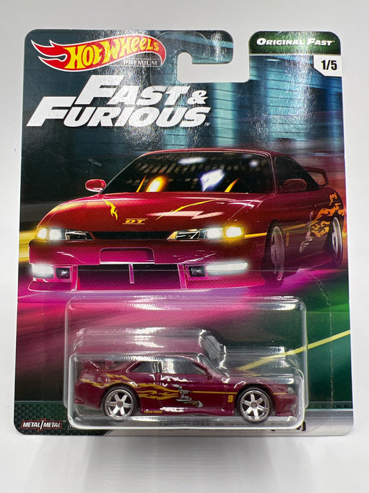 Hot Wheels Premium Fast & Furious Original Fast #1 Nissan 240SX S14 W/Protector