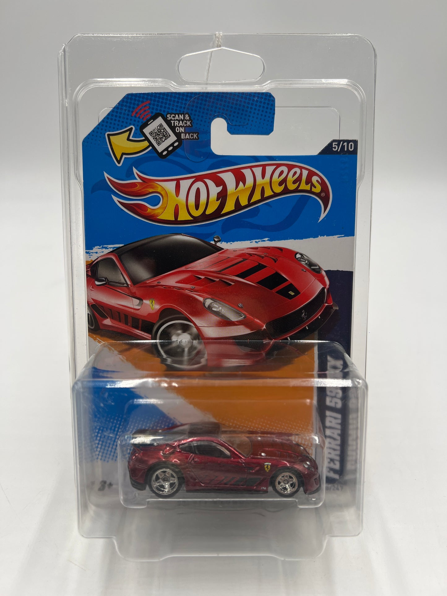 2012 Hot Wheels Super Treasure Hunt #125 Ferrari 599XX Red W/ Protector