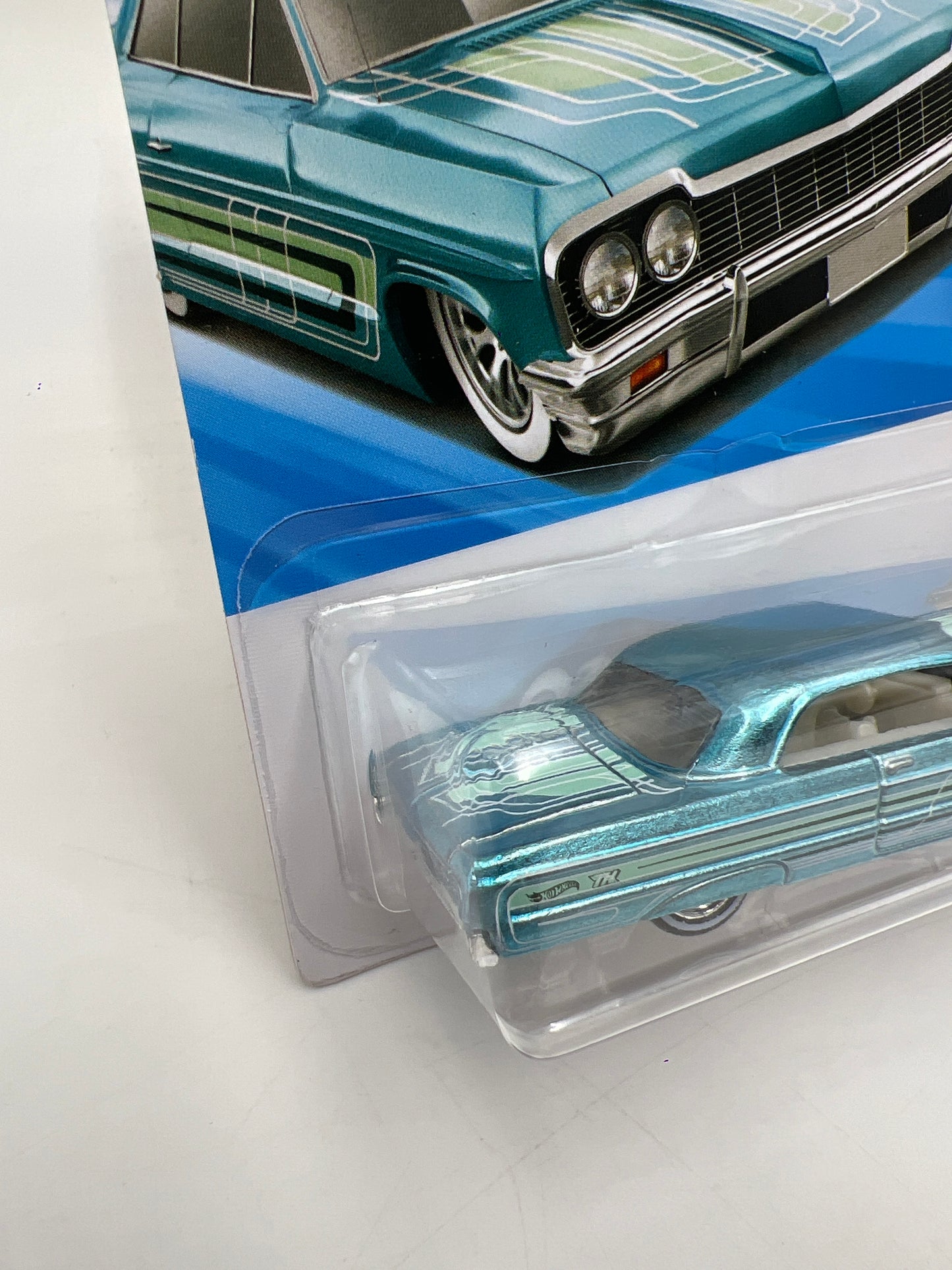 2026 Hot Wheels Super Treasure Hunt #95 64 Impala Light Blue W/Protector