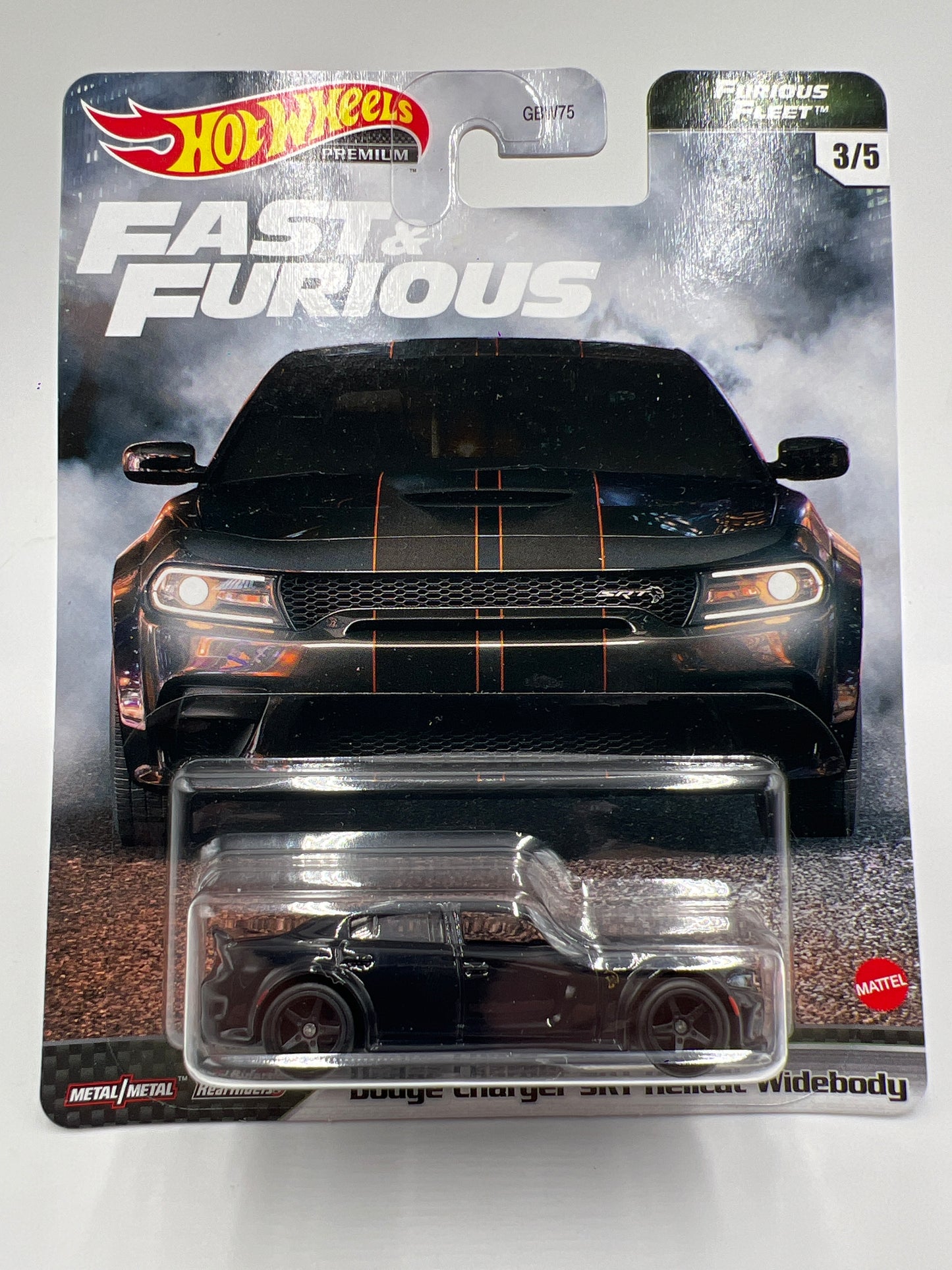 Hot Wheels Premium Fast & Furious Furious Fleet #3 Dodge Charger SRT Hellcat Widebody Black 250A