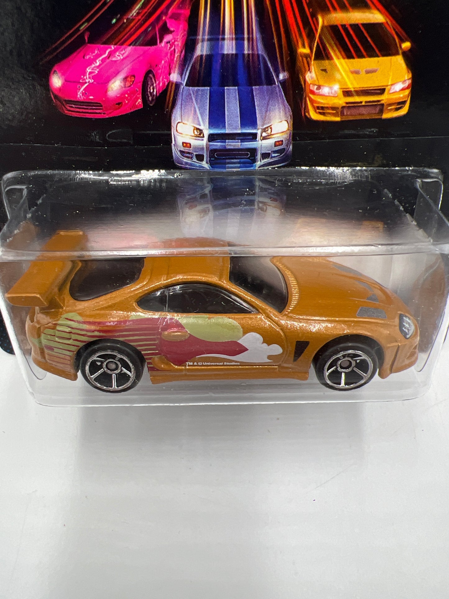 2015 Hot Wheels Fast & Furious #2 2Fast 2Furious 94 Toyota Supra Gold W/Protector