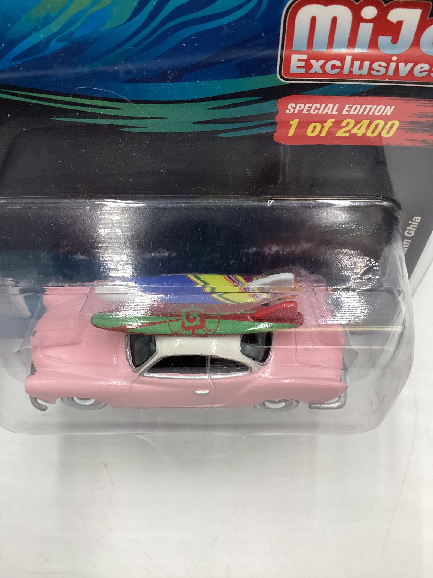 Johnny Lightning Mijo Exclusives Surf Rods 1/2400 1964 VW Karmann Ghia Pink