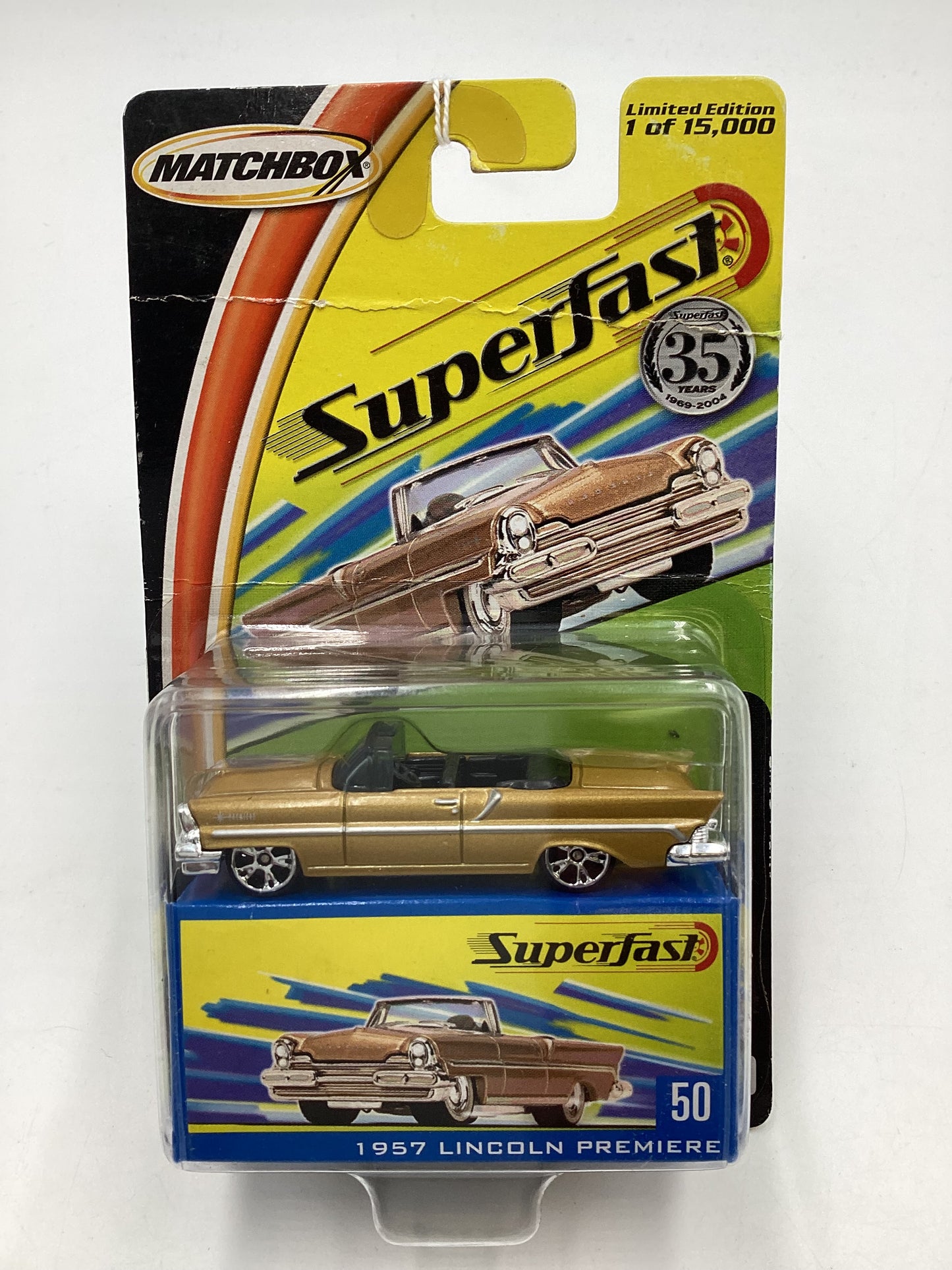 Matchbox 2004 Superfast #50 *Veins* 1957 Lincoln Premiere Gold 173E