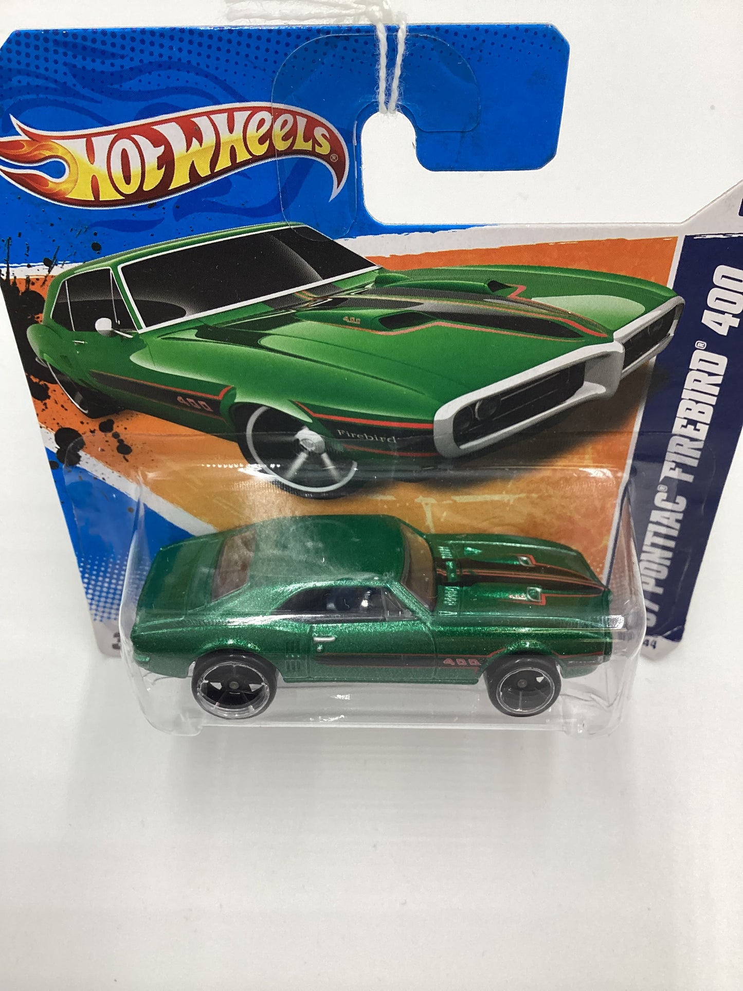 2011 Hot Wheels #86 67 Pontiac Firebird 400 Green Short Card Crushed Blister 59F