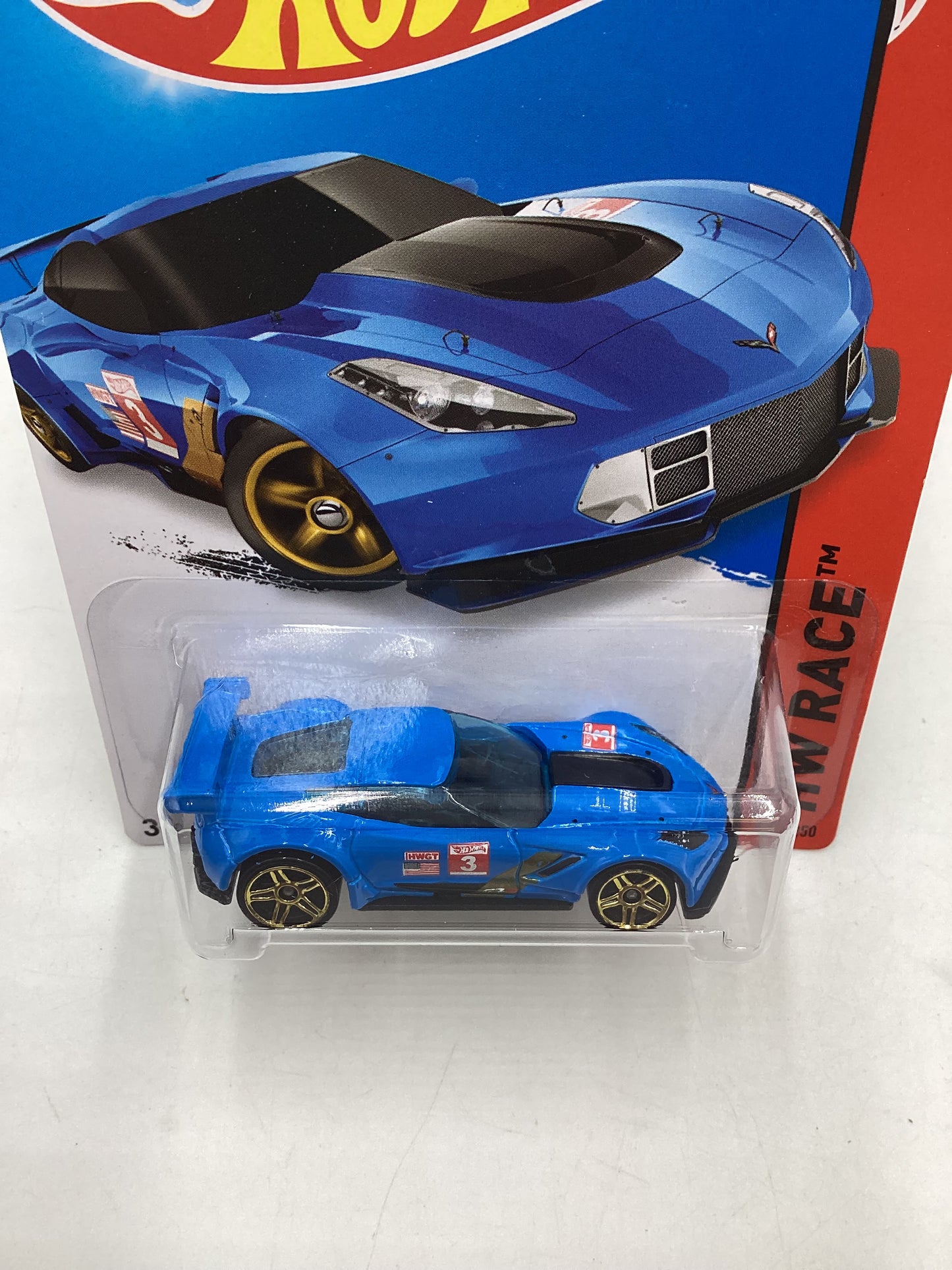 2015 Hot Wheels HW Race #155 Corvette C7.R Blue 2C