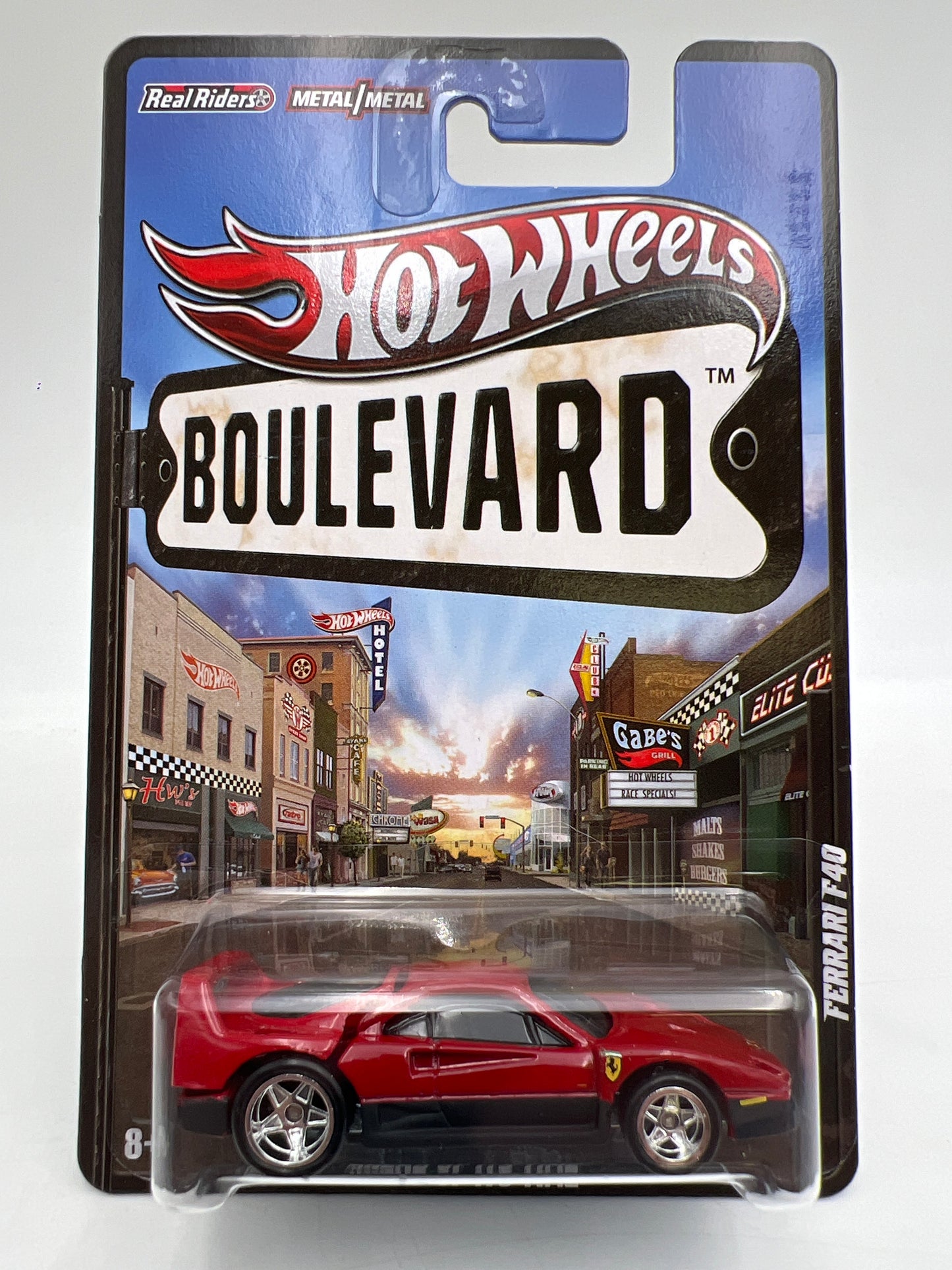 Hot Wheels Premium Boulevard Ahead Of Its Time Ferrari F40 Red W/Protector