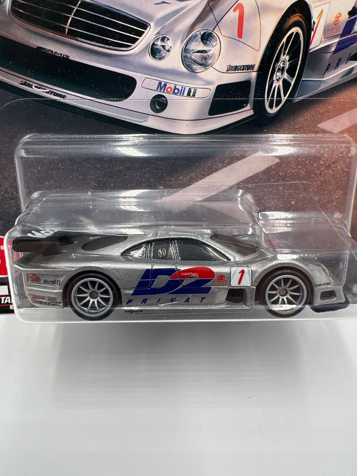Hot Wheels Premium Boulevard #37 1997 Mercedes-Benz CLK-GTR Silver W/Protector