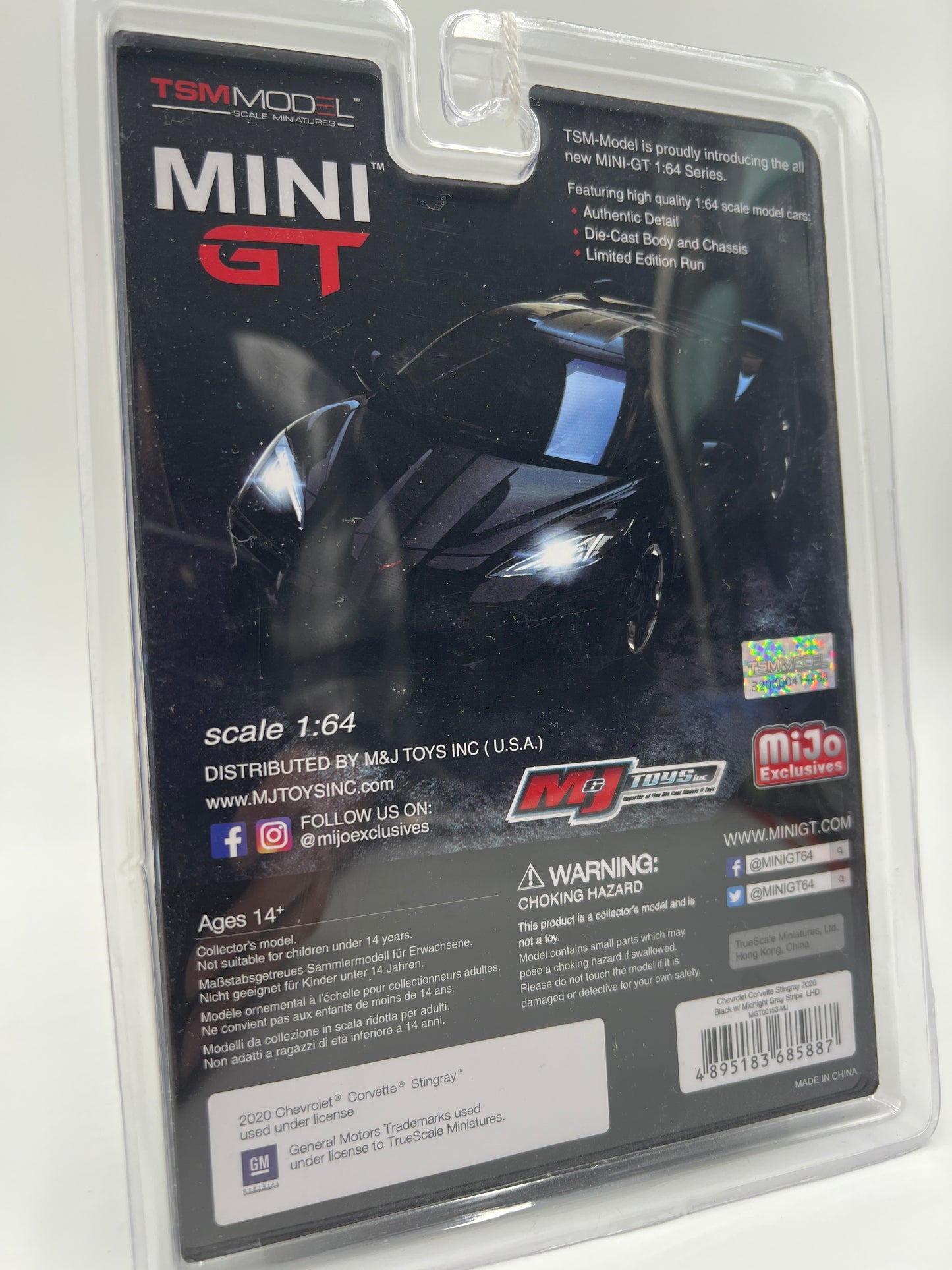 Mini GT Mijo Exclusives #153 Chevrolet Corvette Stingray Black
