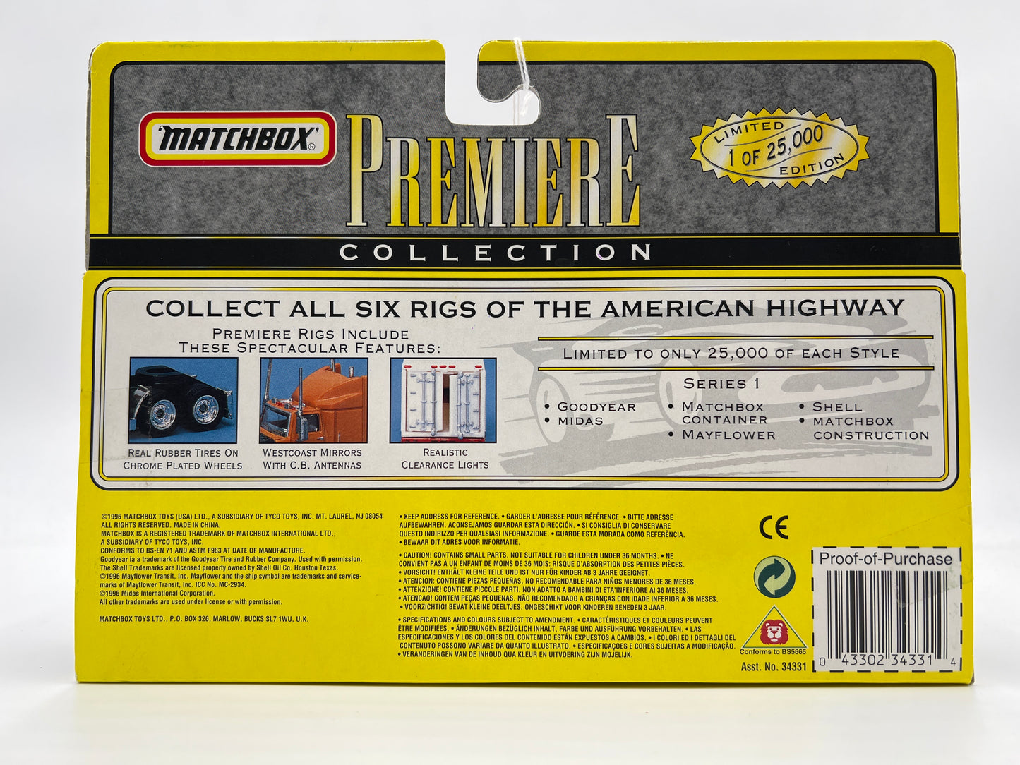 Matchbox Premiere Rigs Series 1 Ford Aeromax Midas