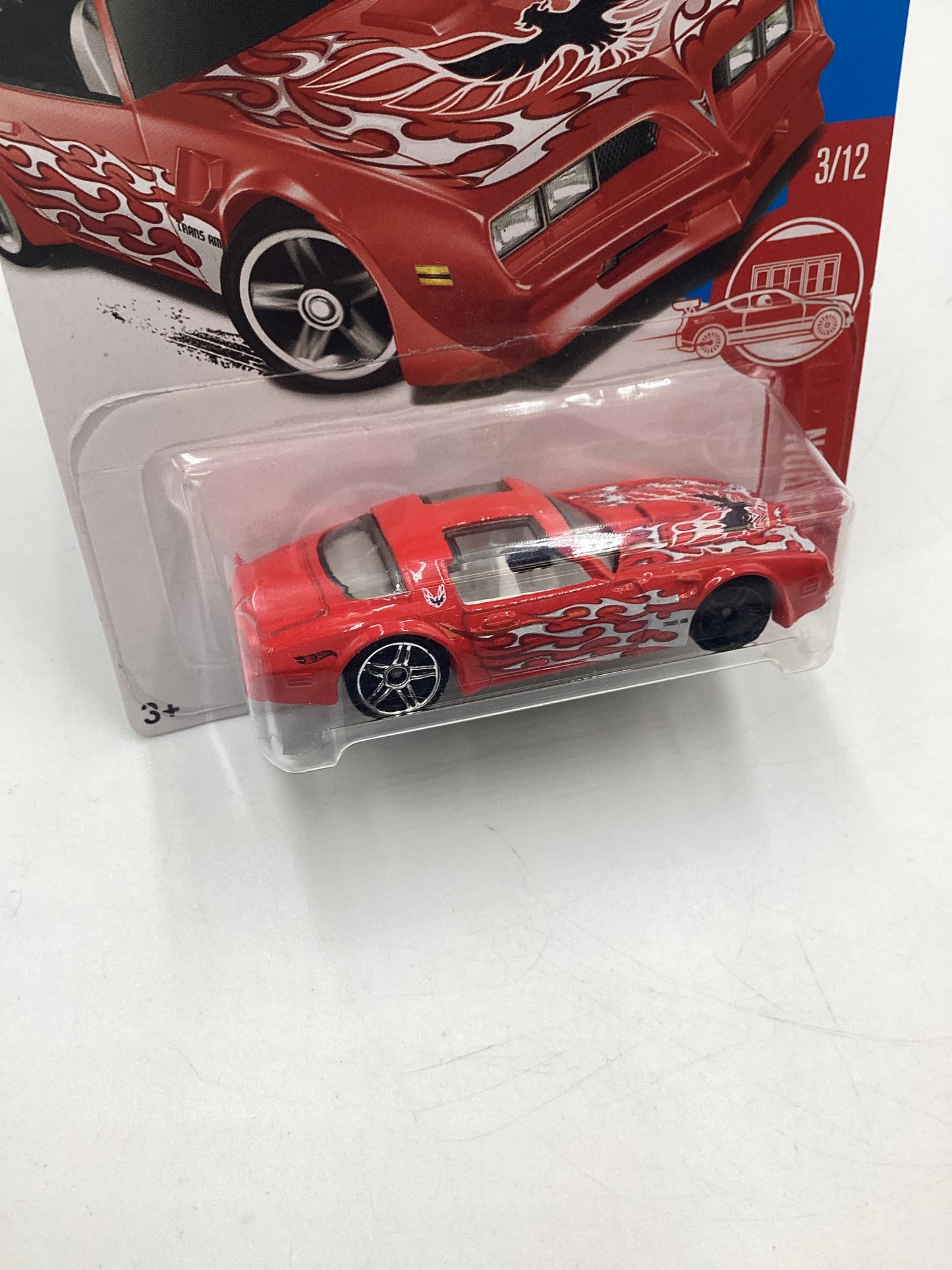 2017 Hot Wheels Factory Sealed Target Red Edition 77 Pontiac Firebird W/Protector bad card and wheel error