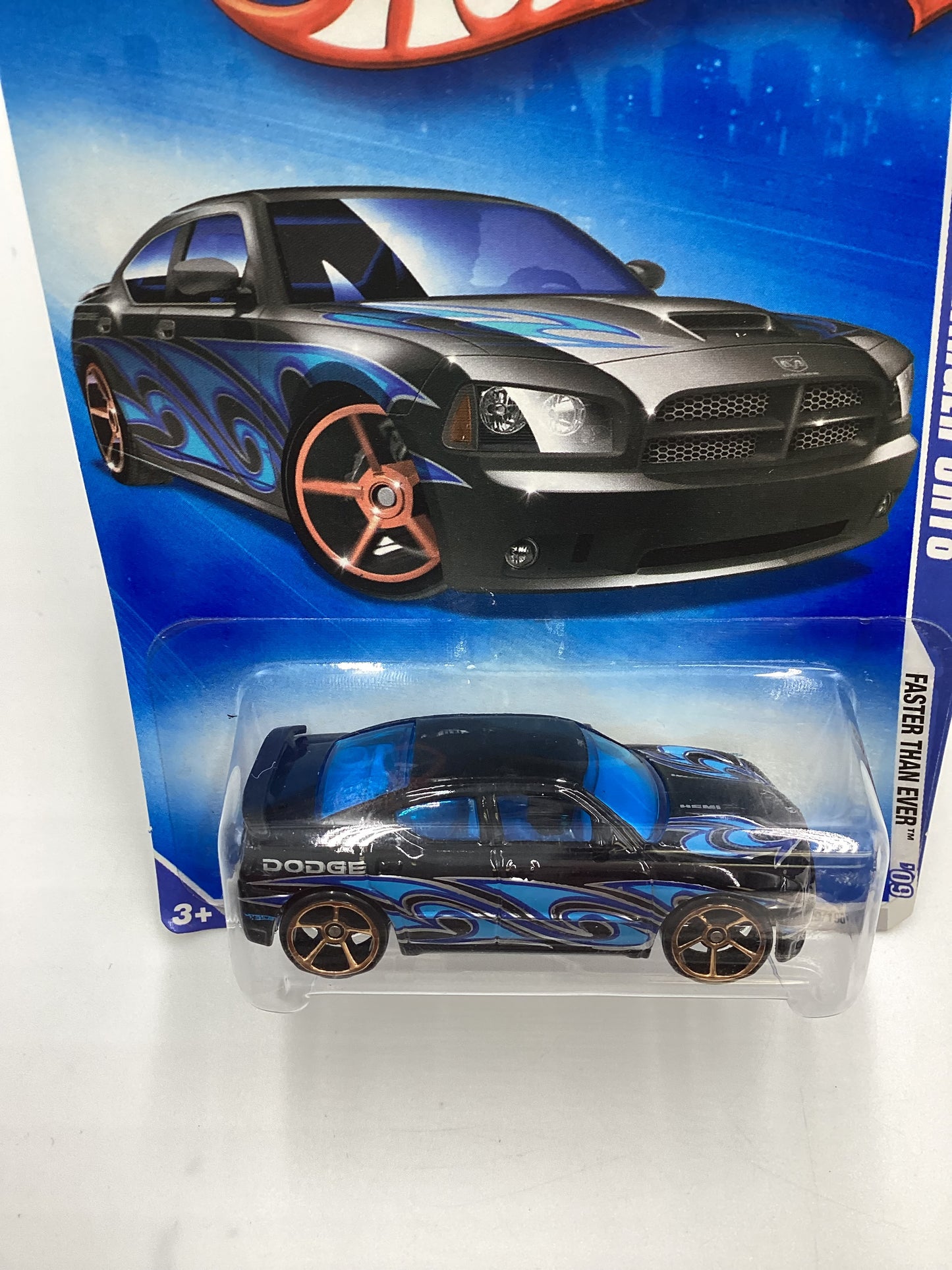 2009 Hot Wheels #129 Dodge Charger SRT8 Black Battle Force 5 Card 38C