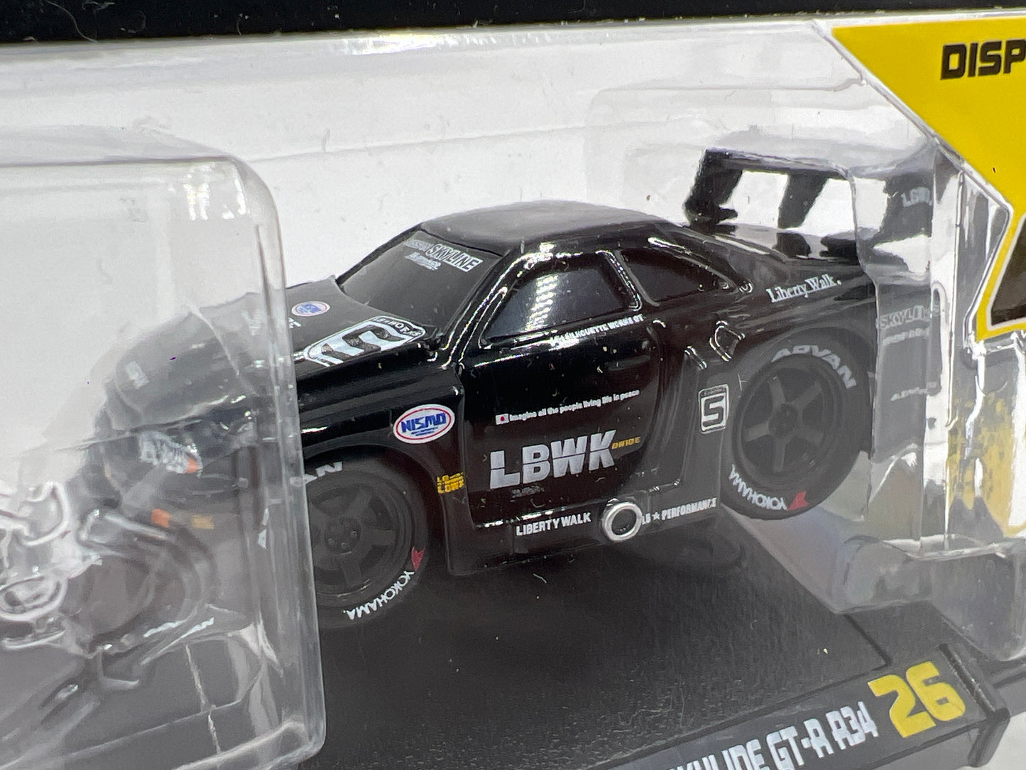 Muscle Machines Mijo Exclusives Liberty Walk #26 1999 Nissan Skyline GT-R R34 Black SR