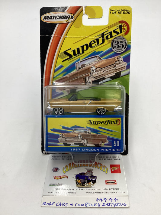 Matchbox 2004 Superfast #50 *Veins* 1957 Lincoln Premiere Gold 173E