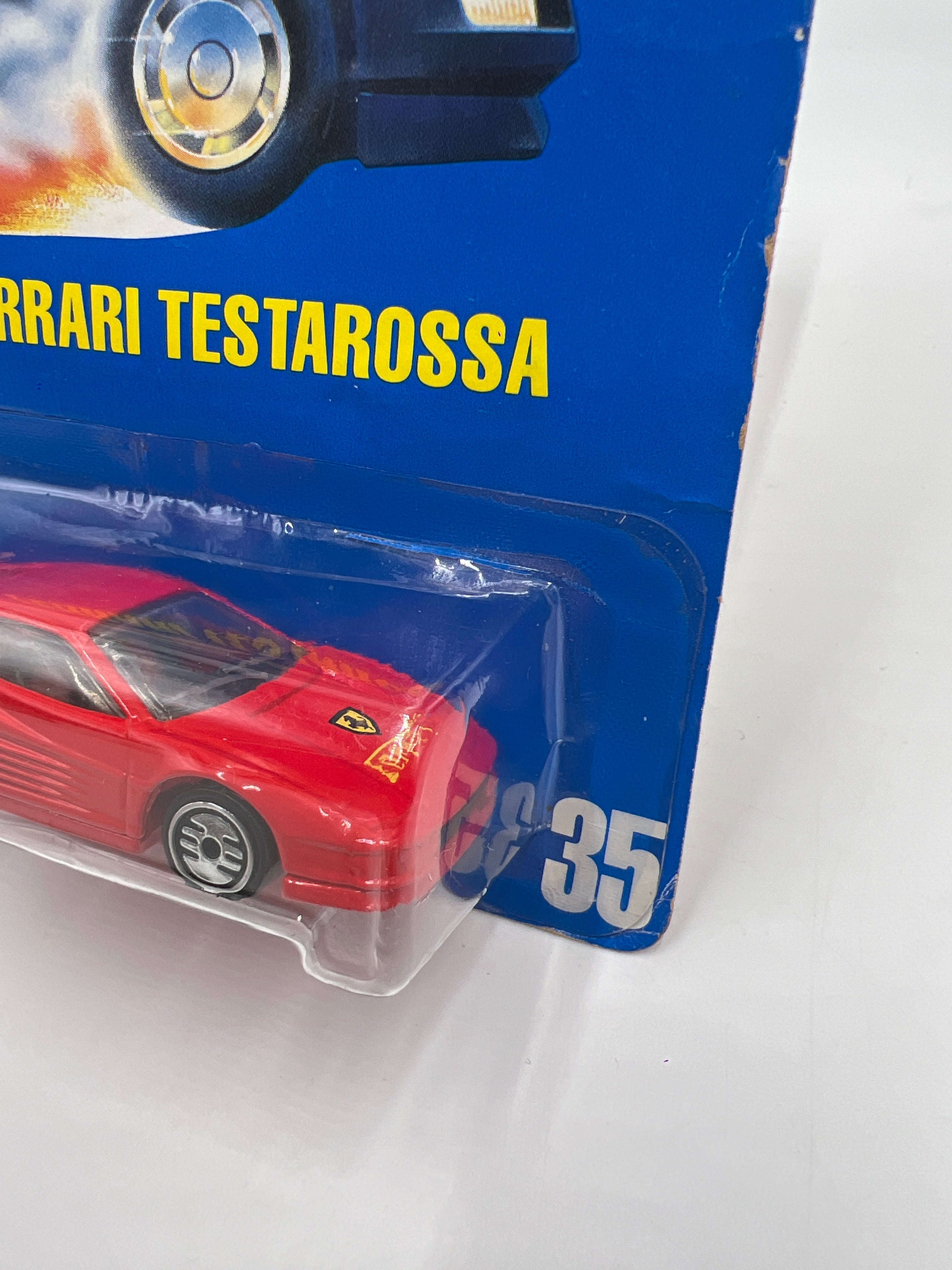 1991 Hot Wheels #35 Ferrari Testarossa Red W/Black Interior *Bad