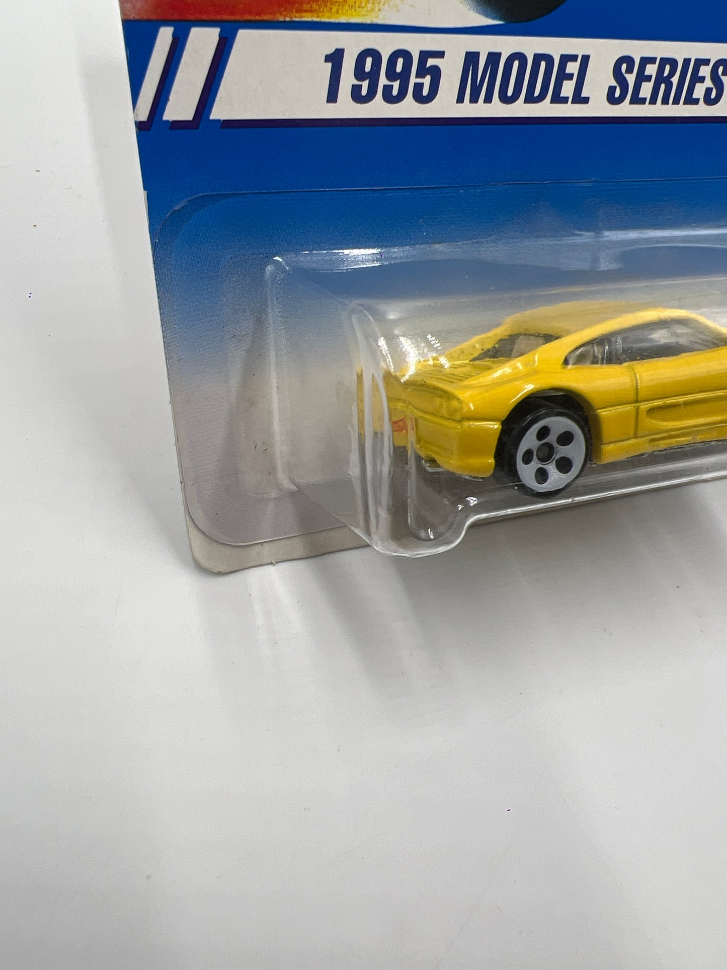 1995 Hot Wheels Model Series #350 Ferrari 355 Yellow 5 Dot White Wheels