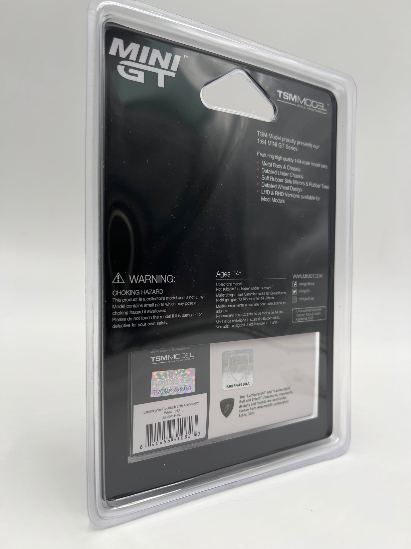 Mini GT #1134 Lamborghini Countach 25th Anniversary White