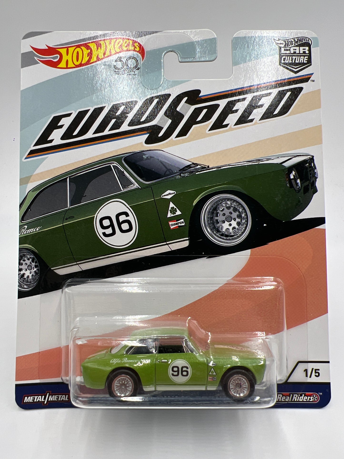 Hot Wheels Premium Euro Speed #1 Alfa Romeo Giulia Sprint GTA Green 252i