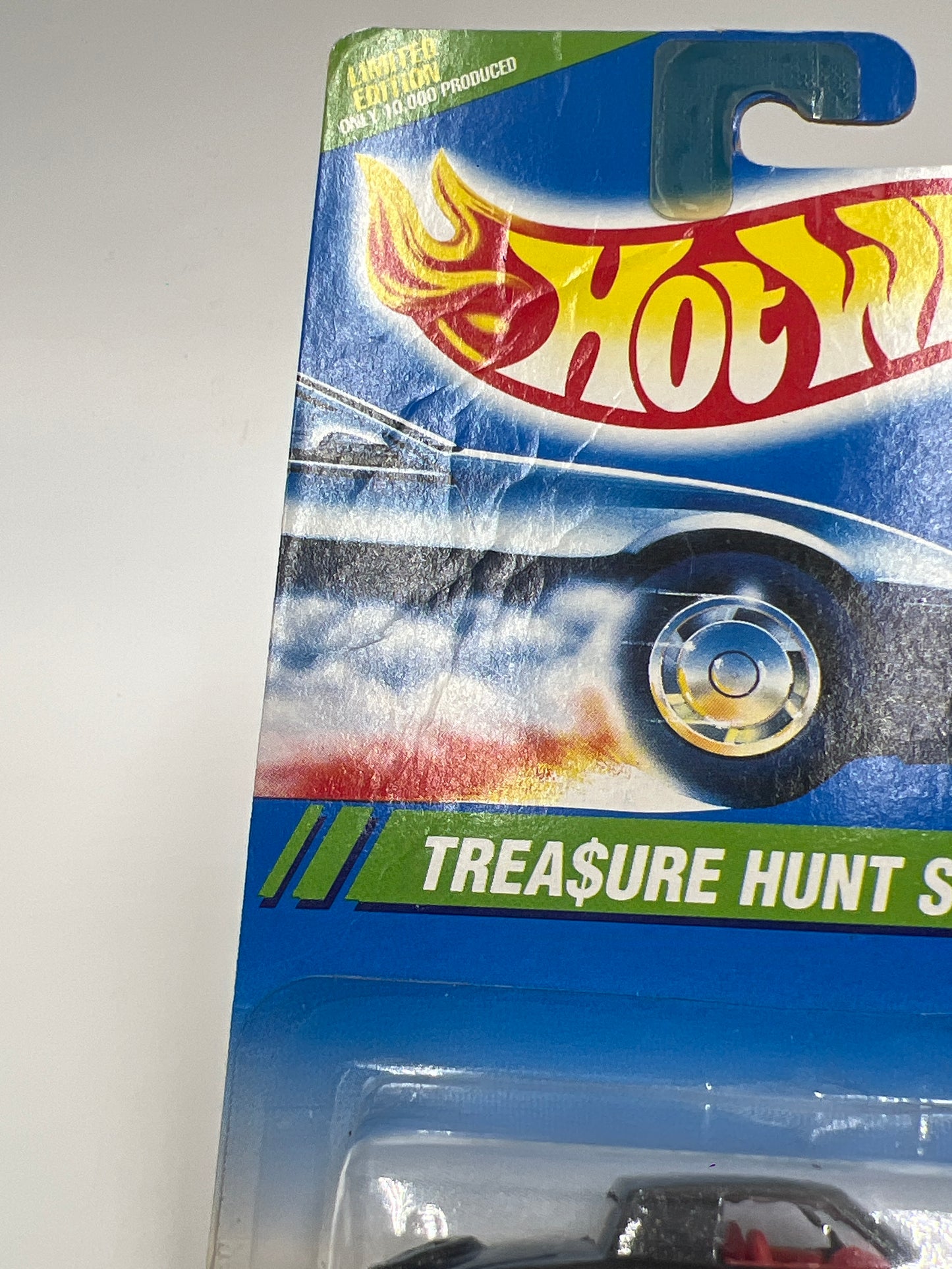 1995 Hot Wheels Treasure Hunt Series #7 Real Riders Stutz Blackhawk Black W/Protector Card Has Wrinkles