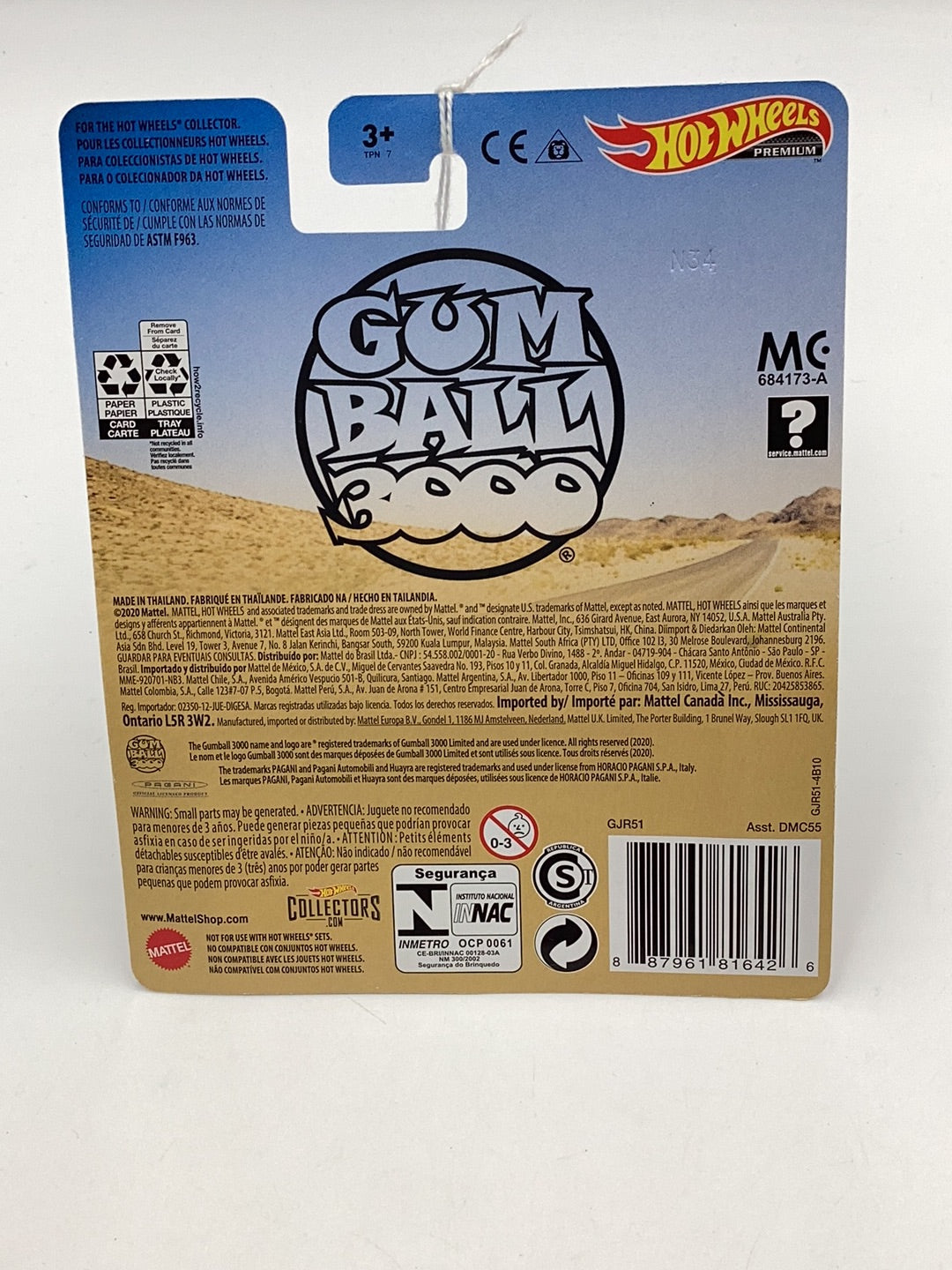 Hot Wheels Premium Gumball 3000 Pagani Huayra 256H