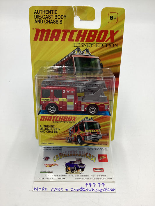 Matchbox Lesley Edition Dennis Sabre Fire Engine Red Back of Card Damage 169H