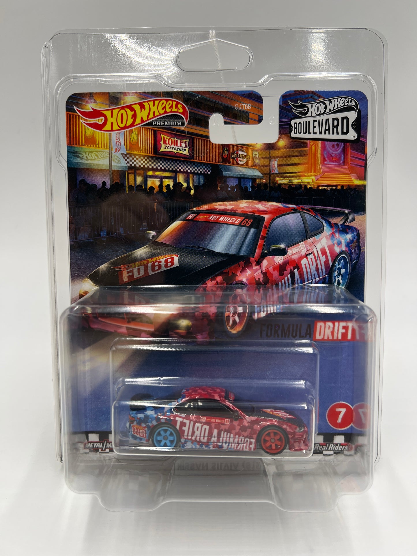 Hot Wheels Premium Boulevard #7 Nissan Silvia S15 Formula Drift W/Protector