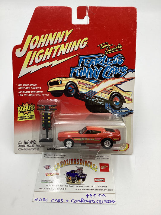 Johnny Lightning Tom Daniels Fearless Funny Cars #1 FakeOut Orange W/Starting Tree 222G