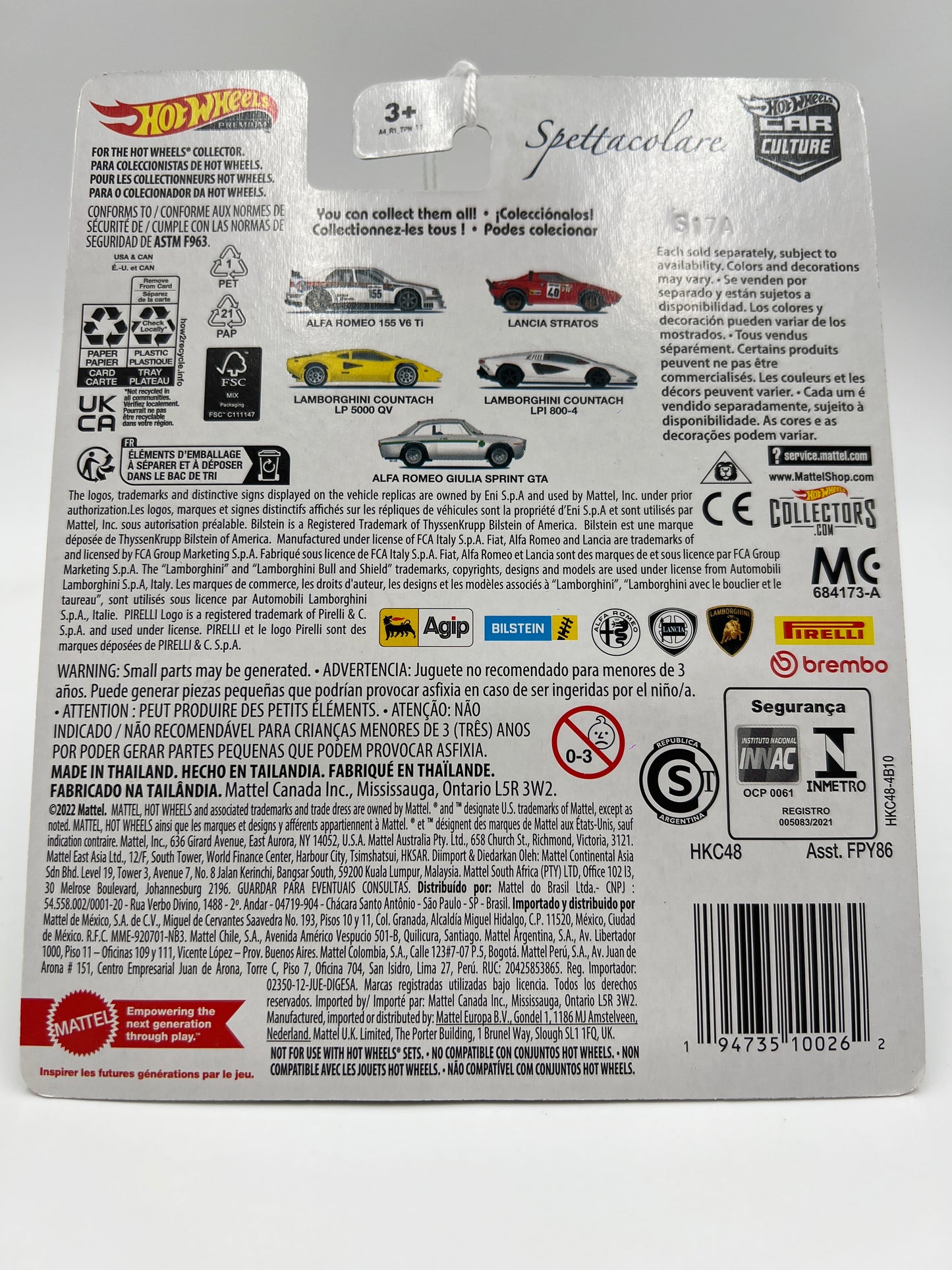 Hot Wheels Car Culture Spettacolare #1 Alfa Romeo 155 V6 Ti White 258C