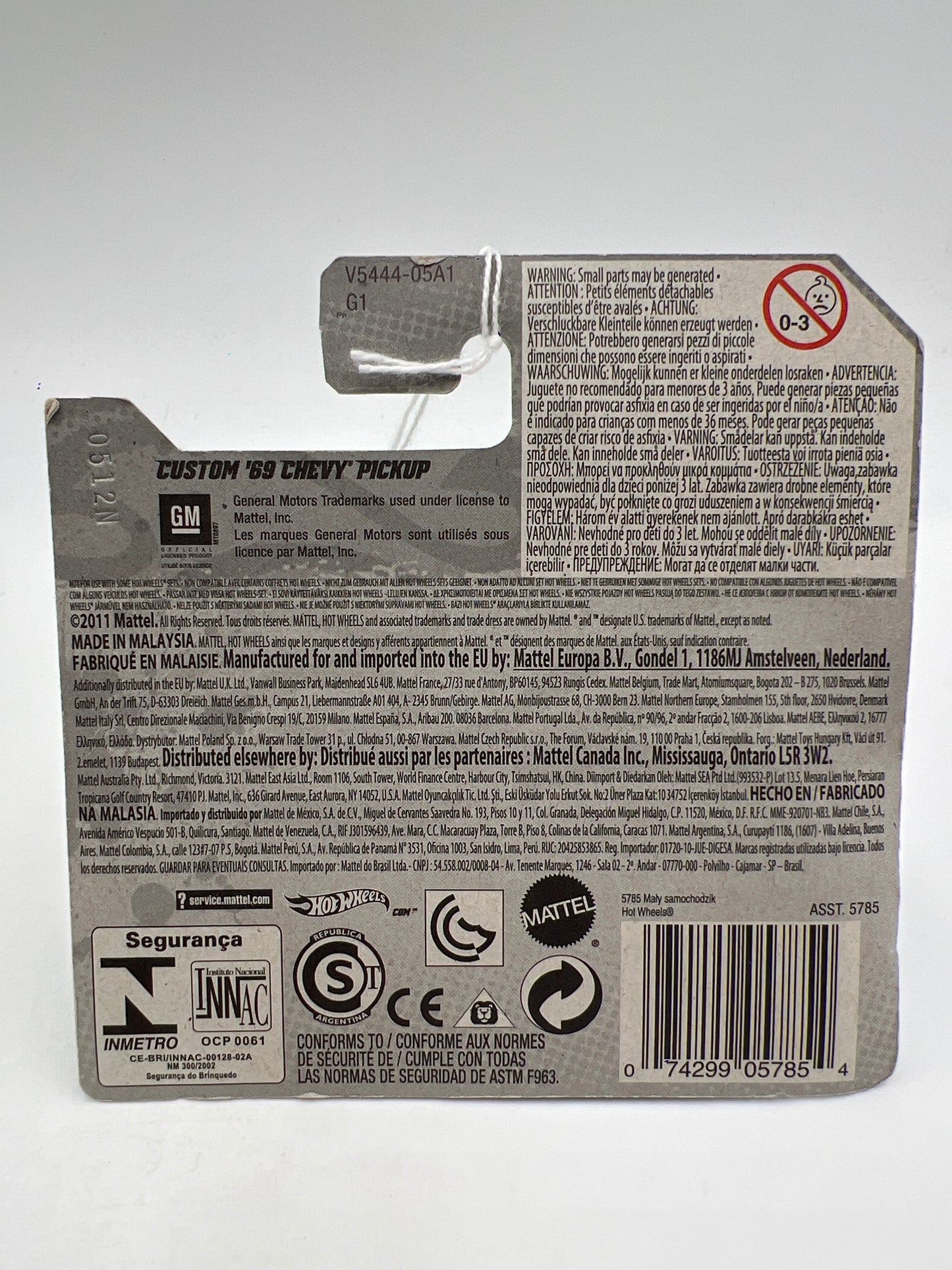 2012 Hot Wheels Short Card HW City Works #140 Custom 69 Chevy Pickup Green