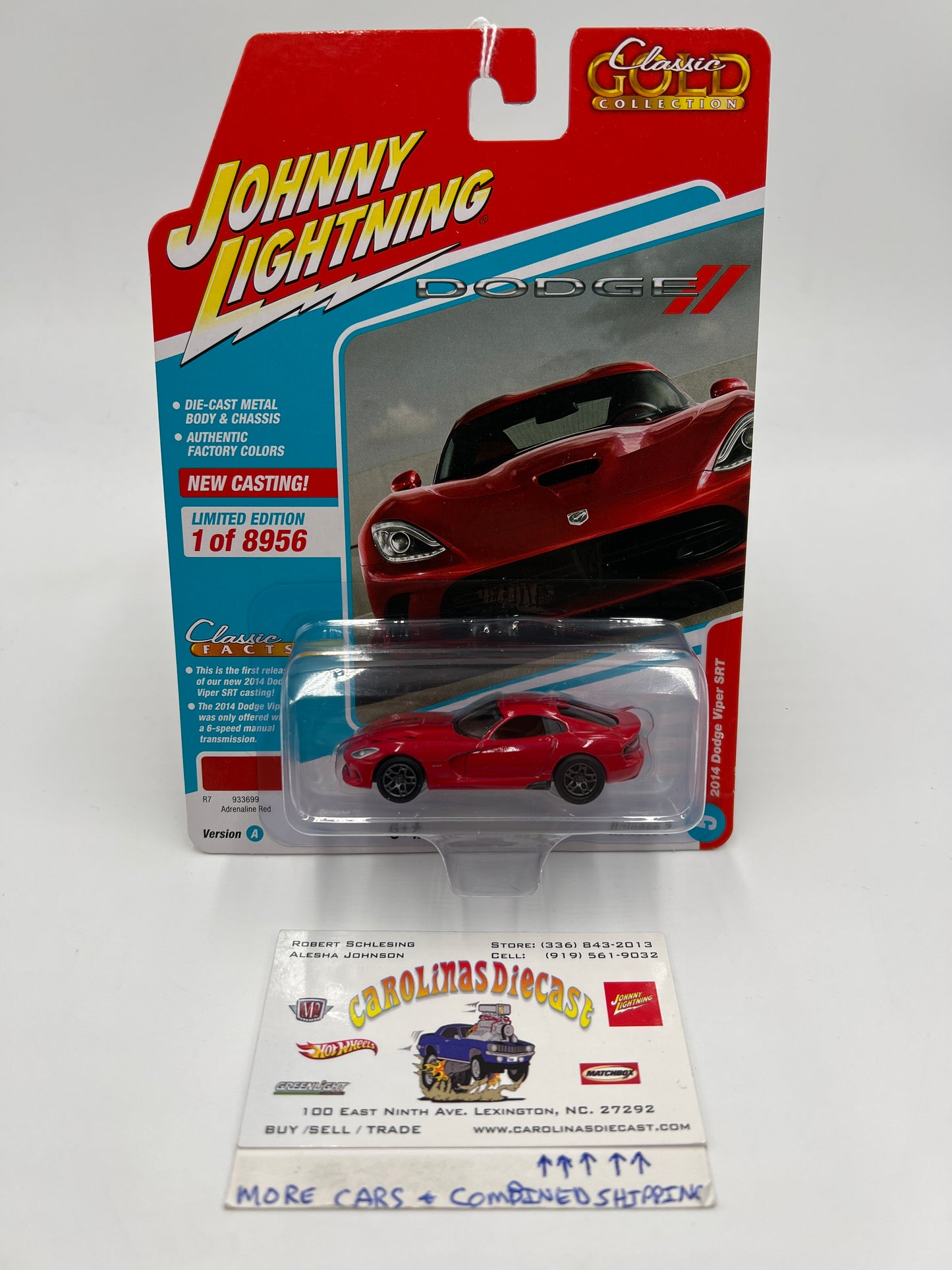 Johnny Lightning Classic Gold Release 3 Version A 2014 Dodge Viper SRT Red 229A