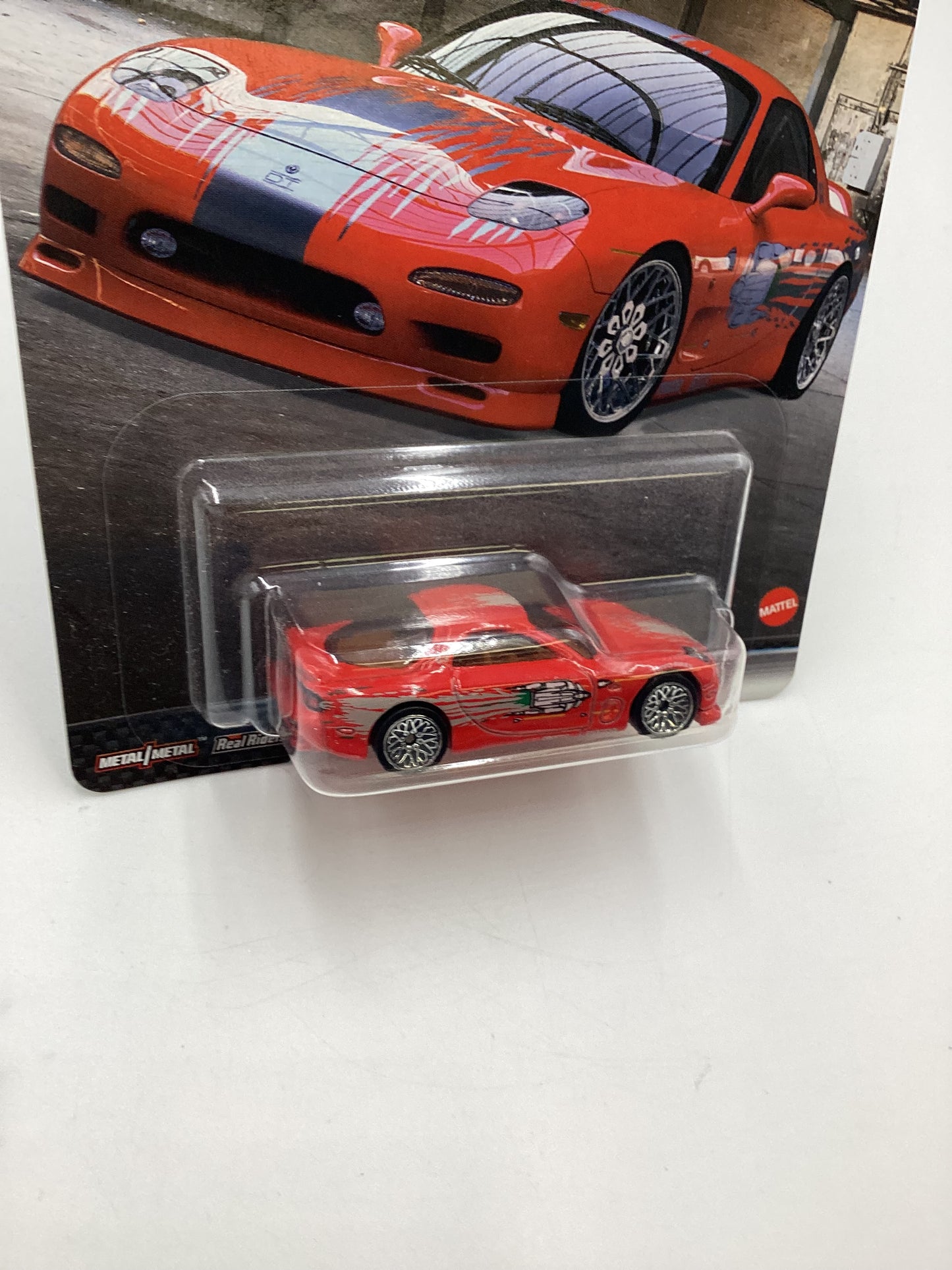 Hot Wheels Fast & Furious Full Force #1 95 Mazda RX-7 Red W/Protector