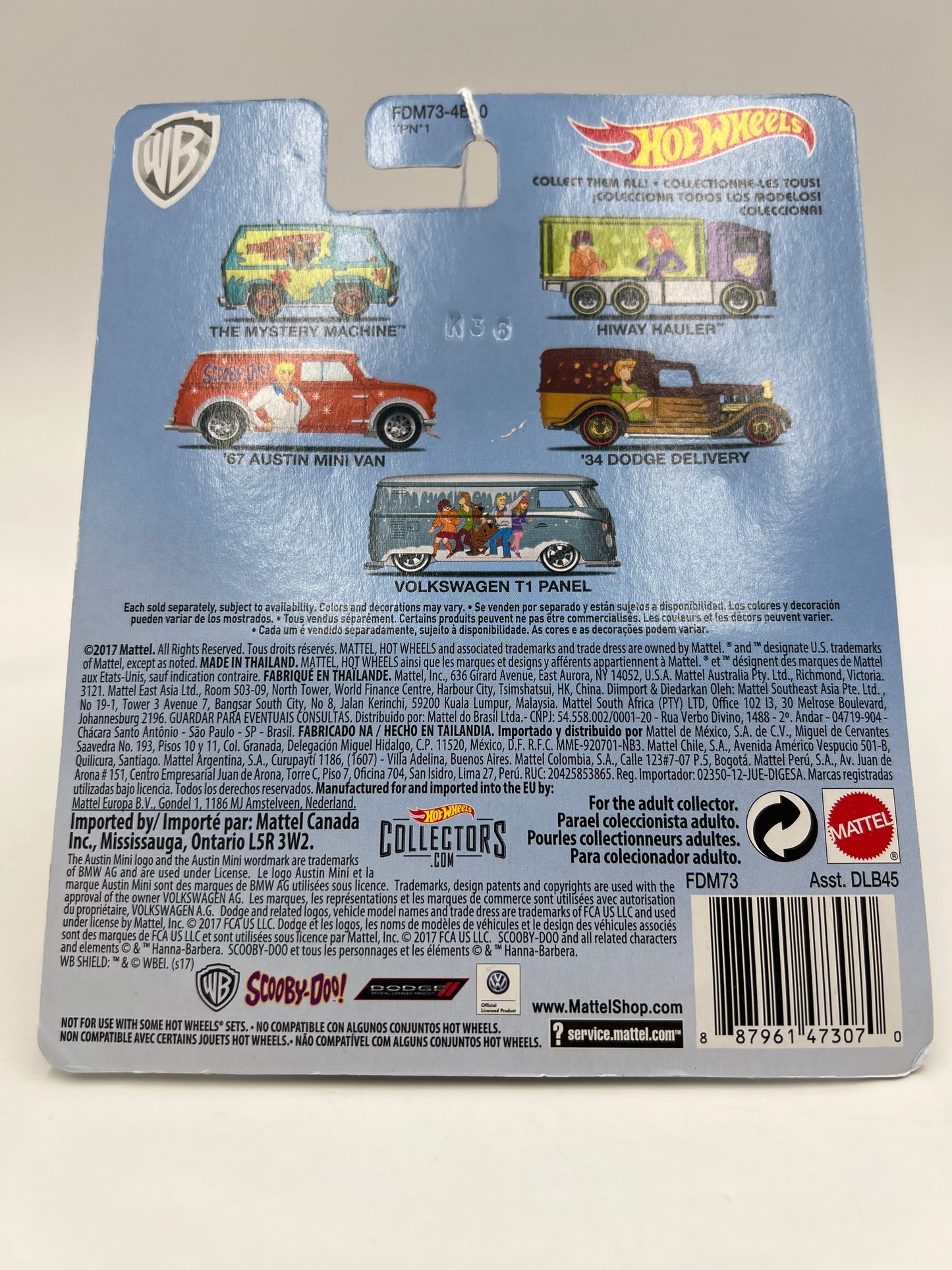 Hot Wheels Pop Culture Premium Scooby-Doo #3 67 Austin Mini Van 272D