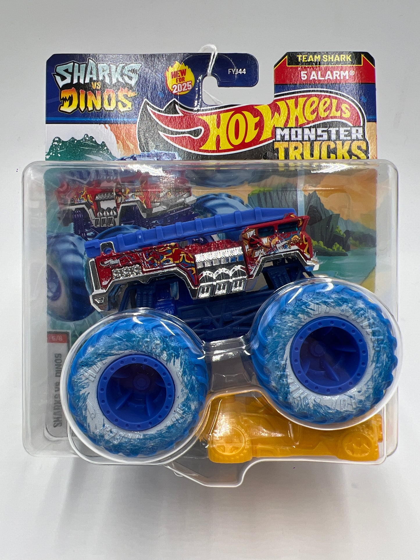 2025 Hot Wheels Monster Trucks Sharks Vs Dinos #6 5 Alarm 126E