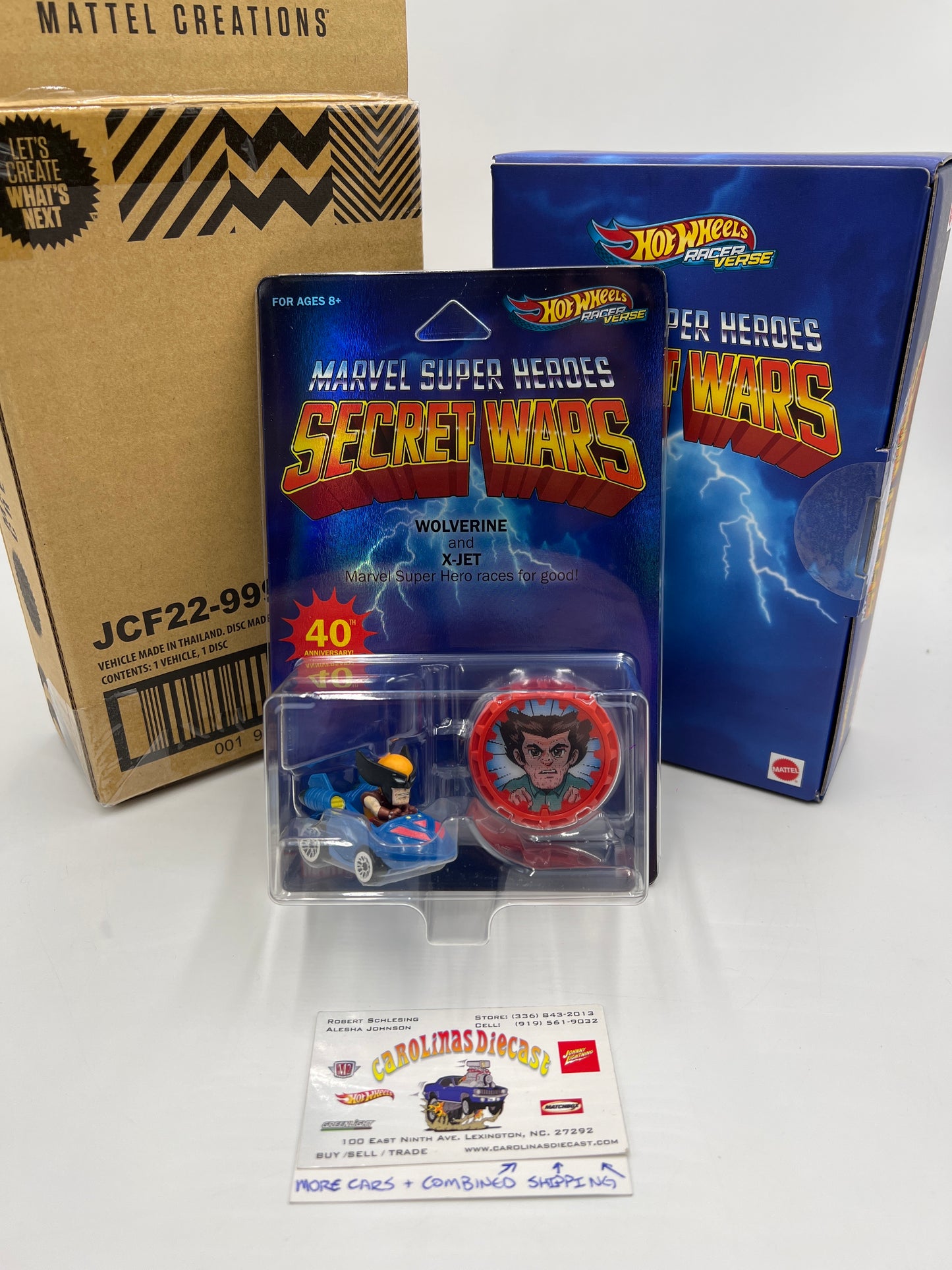 Hot Wheels Mattel Creations CHASE 2024 SDCC Racer Verse Secret Wars Wolverine And X-Jet W/Box VHTF