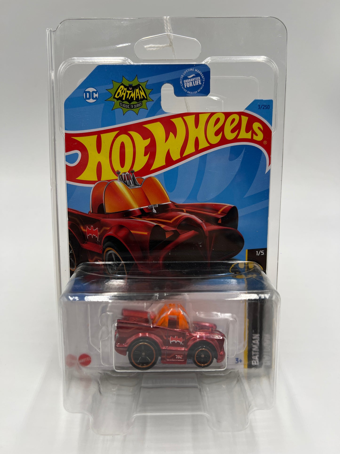 2023 Hot Wheels Super Treasure Hunt #3 Classic TV Series Batmobile Red W/Protector