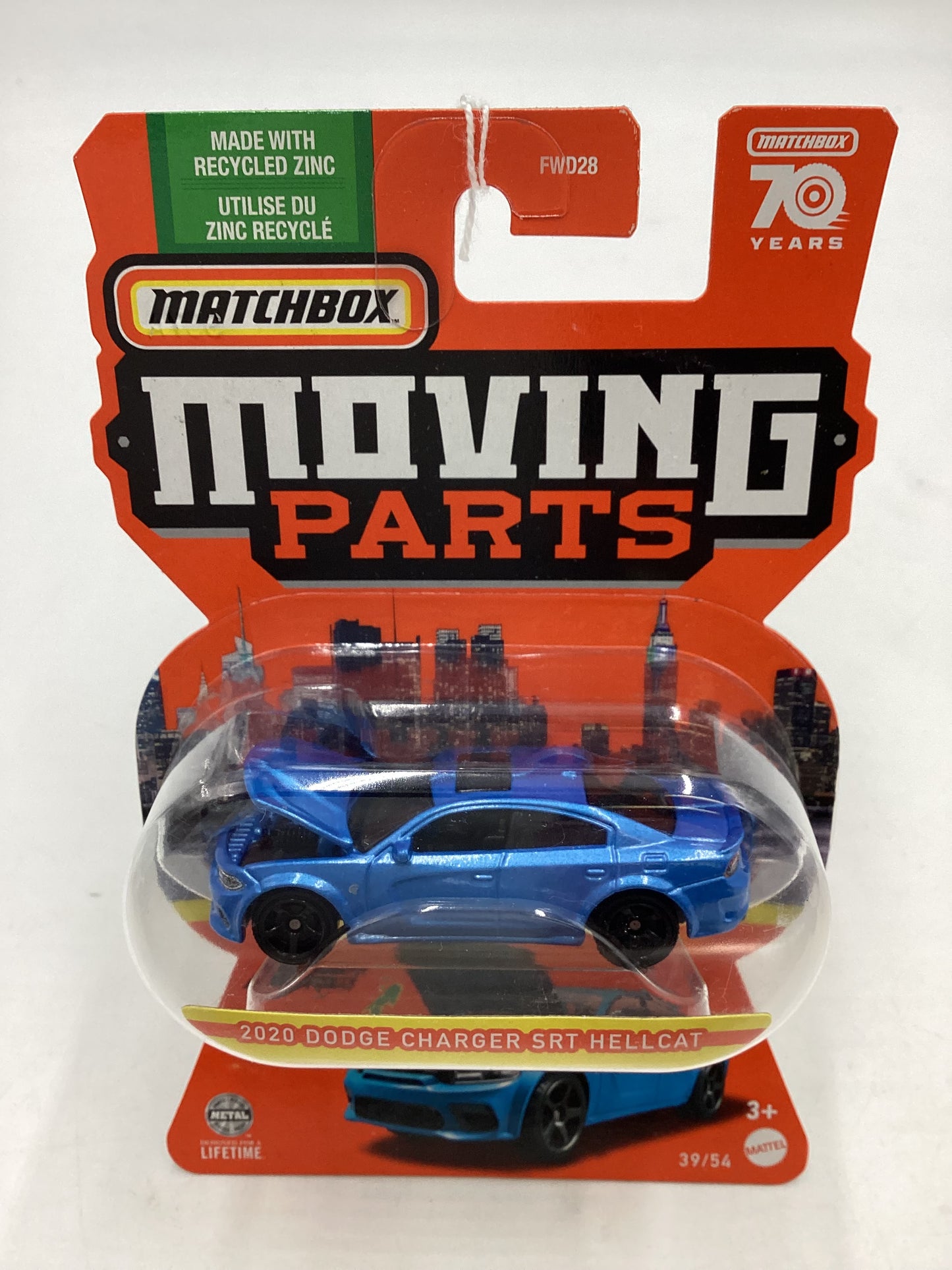 Matchbox Moving Parts 2020 Dodge Charger SRT Hellcat 166A