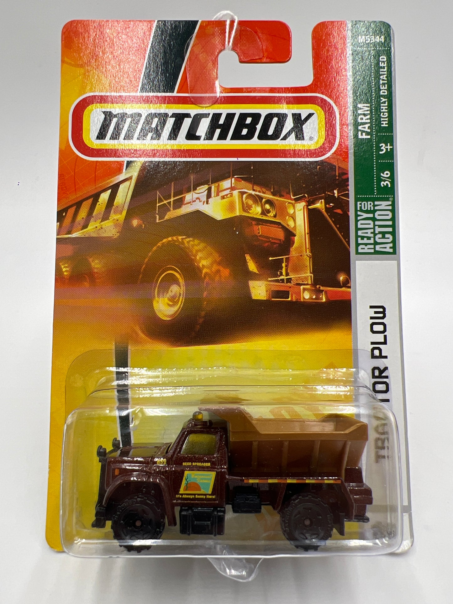 Matchbox Farm #69 Tractor Plow Brown Blister Not Perfect 217E