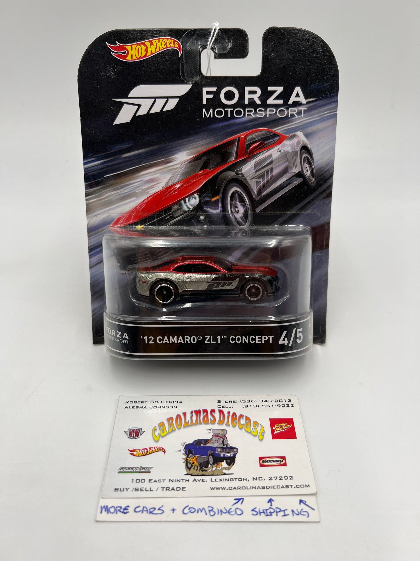 Hot Wheels Retro Entertainment Forza Motorsport #4 12 Camaro ZL1 Concept Red/Silver 241E